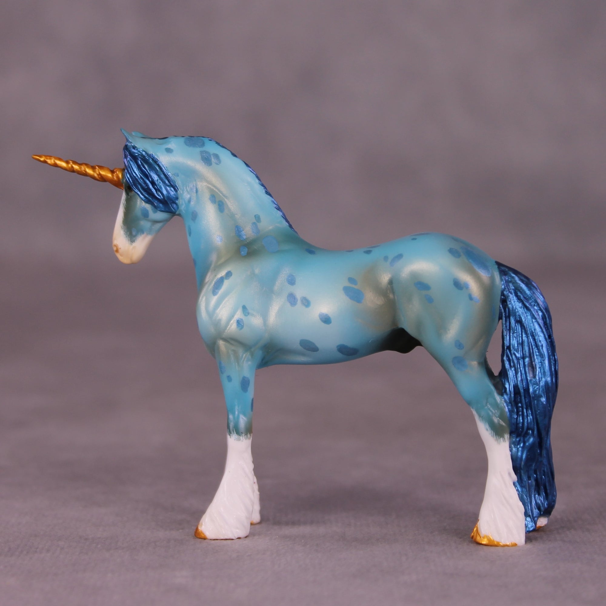 Robin OOAK FCM Chip Draft Horse By Kristen Cermele July GemStones Series