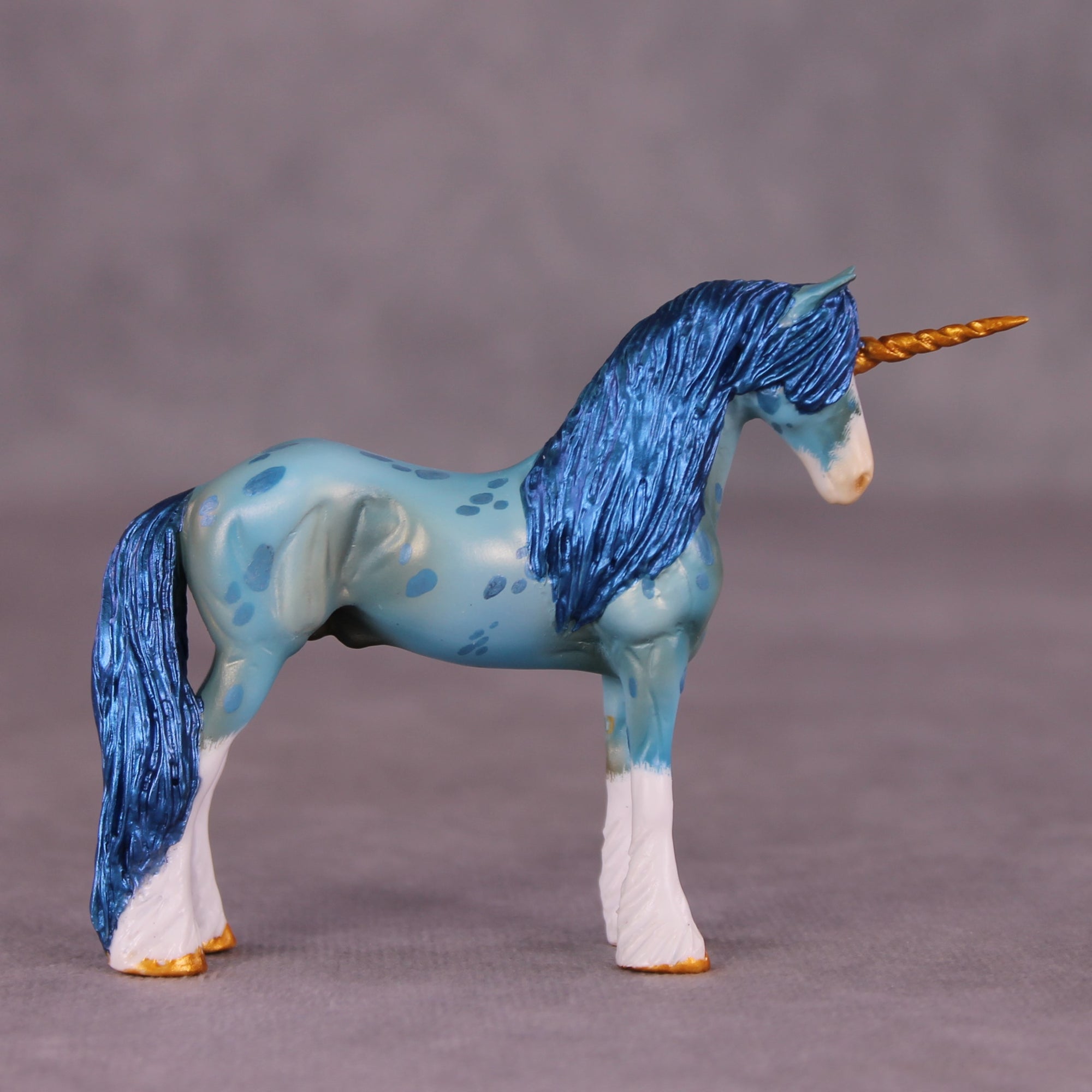 Robin OOAK FCM Chip Draft Horse By Kristen Cermele July GemStones Series
