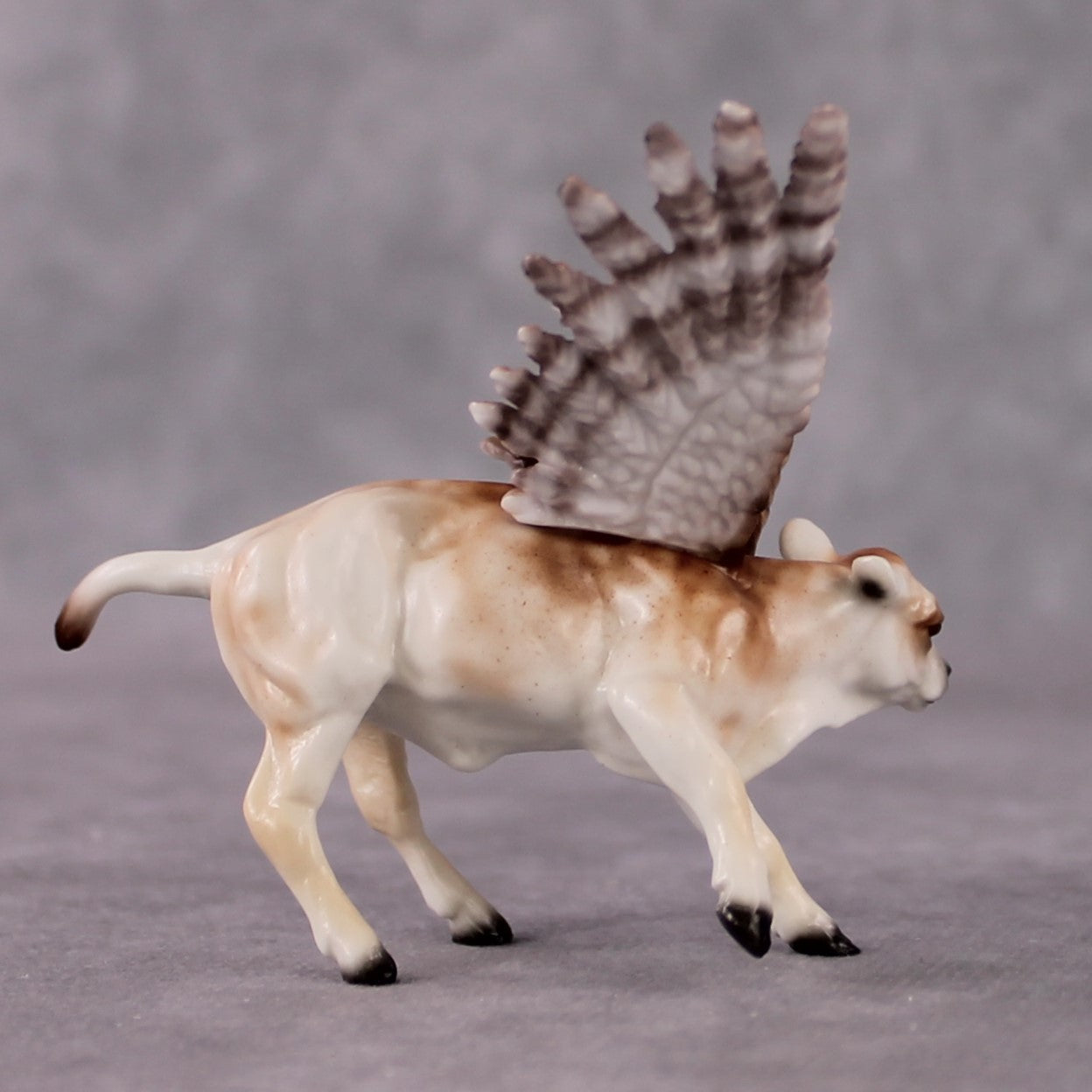 "Screech" Secret Surprise Chip Drop: Superb Owl Sunday OOAK Deco Custom Cow Chip By Ellen Robbins