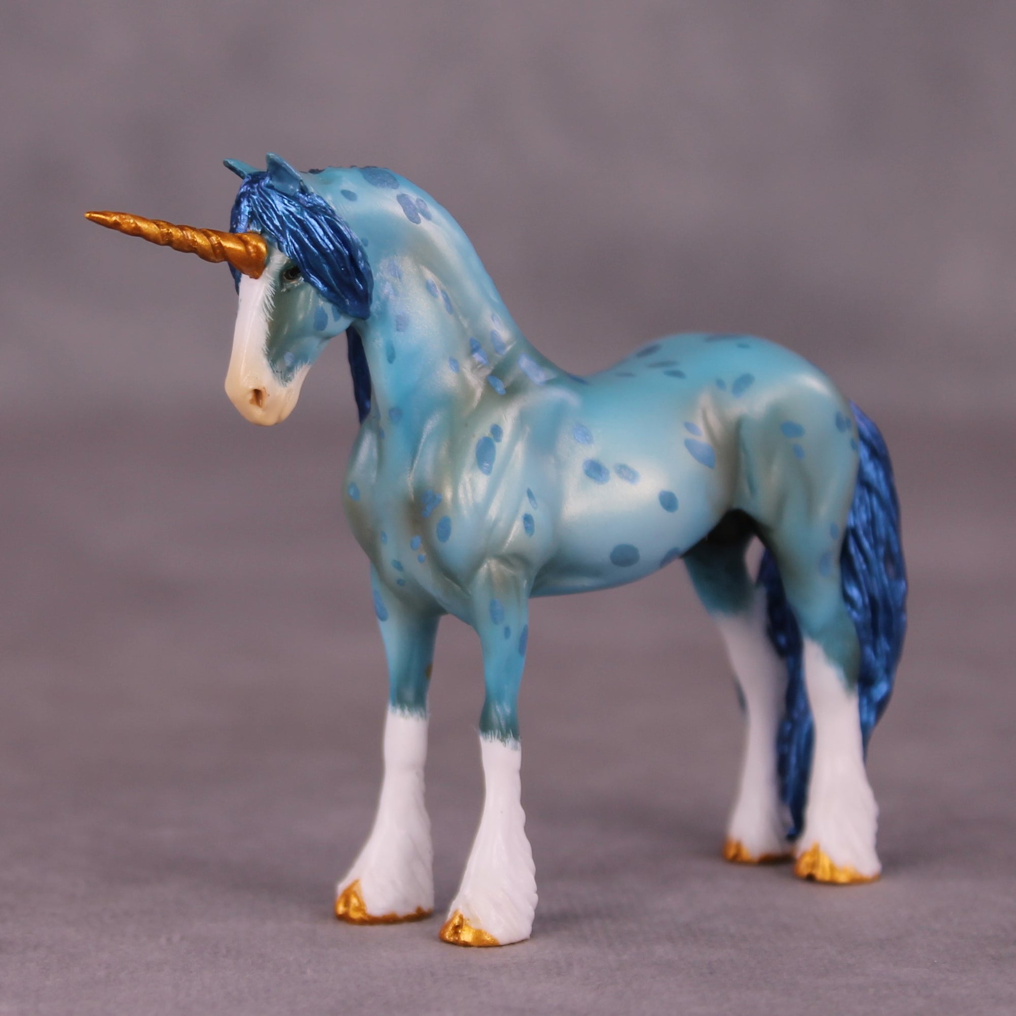 Robin OOAK FCM Chip Draft Horse By Kristen Cermele July GemStones Series