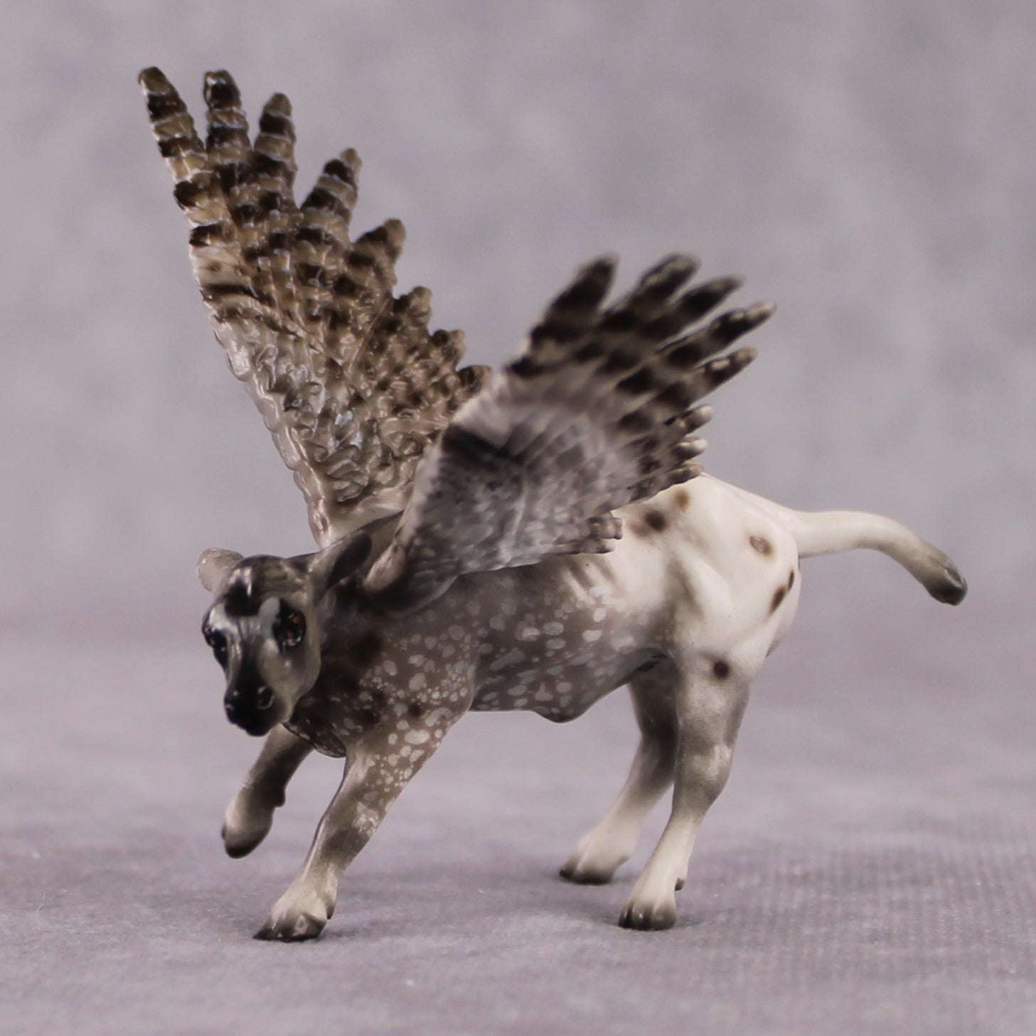 "Lapland" Secret Surprise Chip Drop: Superb Owl Sunday OOAK Deco Custom Cow Chip By Jess Hamill