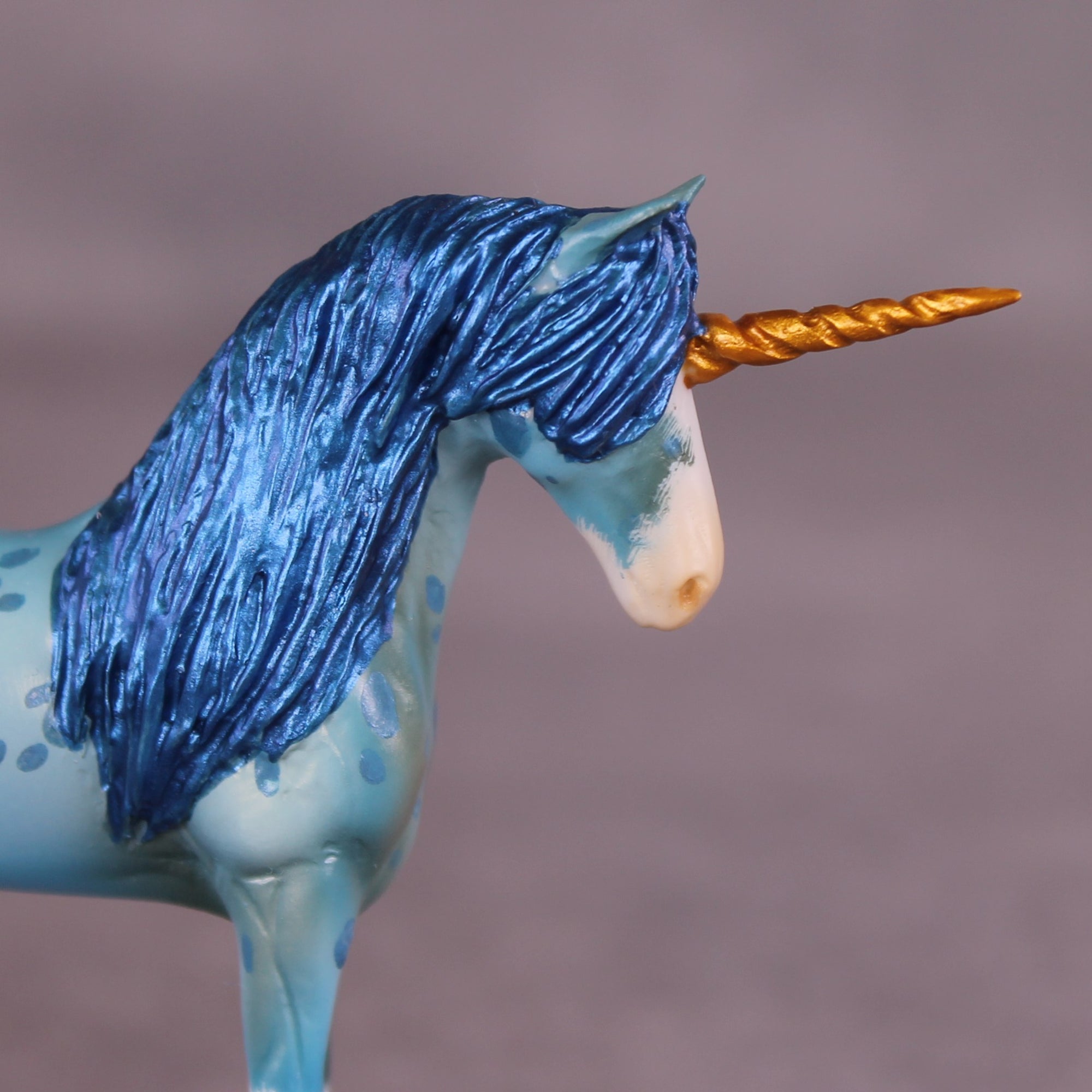 Robin OOAK FCM Chip Draft Horse By Kristen Cermele July GemStones Series