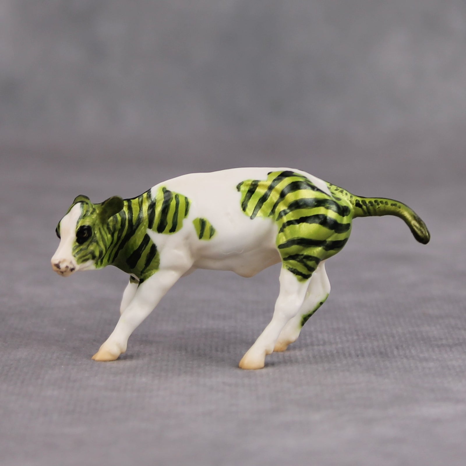 Declassified OOAK Green Zebra Spotted Cow Chip By Jess Hamill MM24 MHP Auction