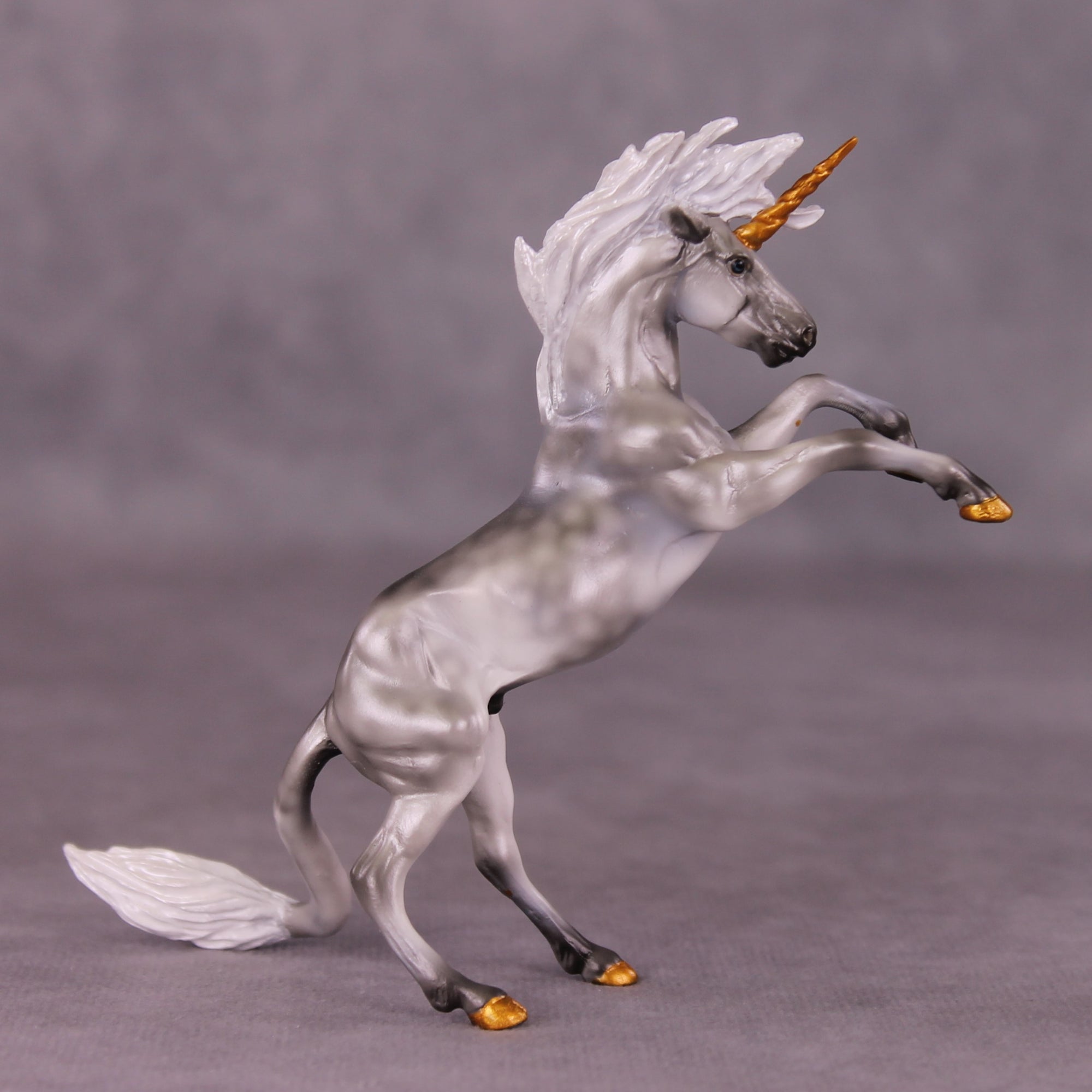 Medieval OOAK EFCM Chip Rearing Horse By Kristen Cermele July GemStones Series