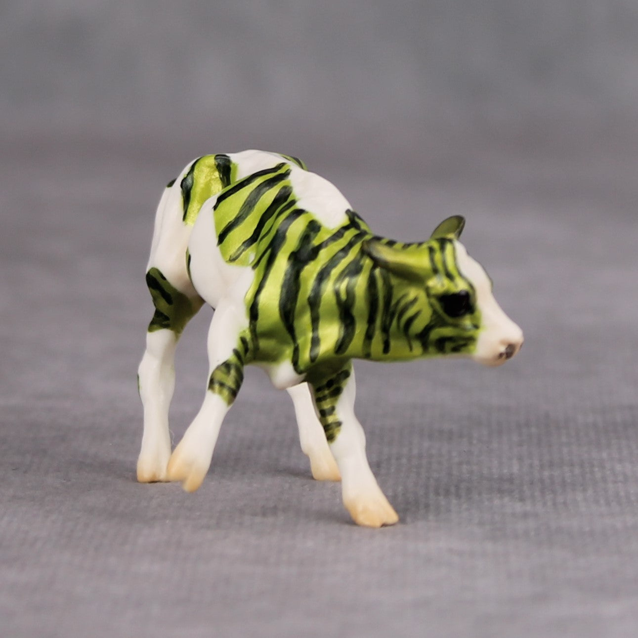Declassified OOAK Green Zebra Spotted Cow Chip By Jess Hamill MM24 MHP Auction