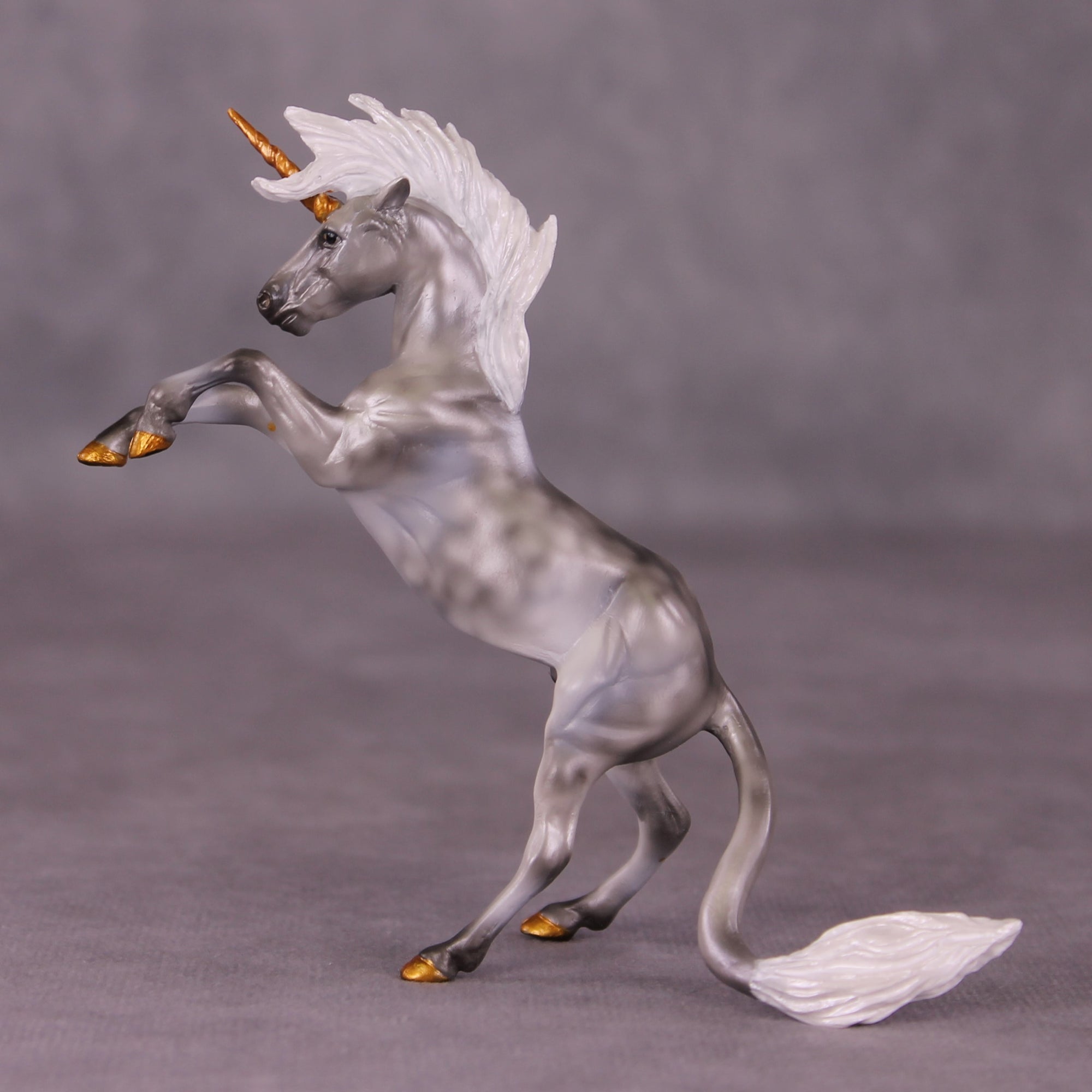 Medieval OOAK EFCM Chip Rearing Horse By Kristen Cermele July GemStones Series