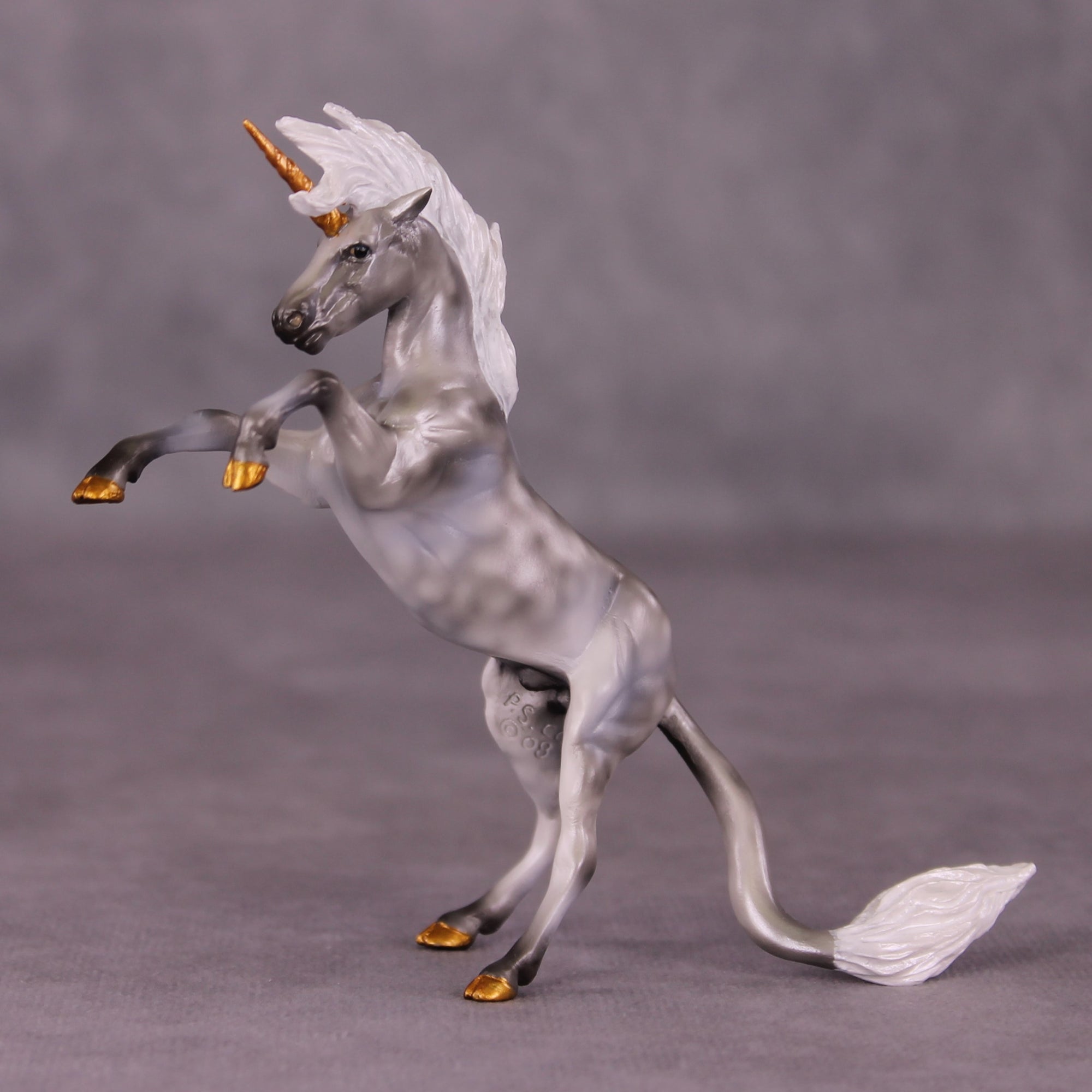 Medieval OOAK EFCM Chip Rearing Horse By Kristen Cermele July GemStones Series