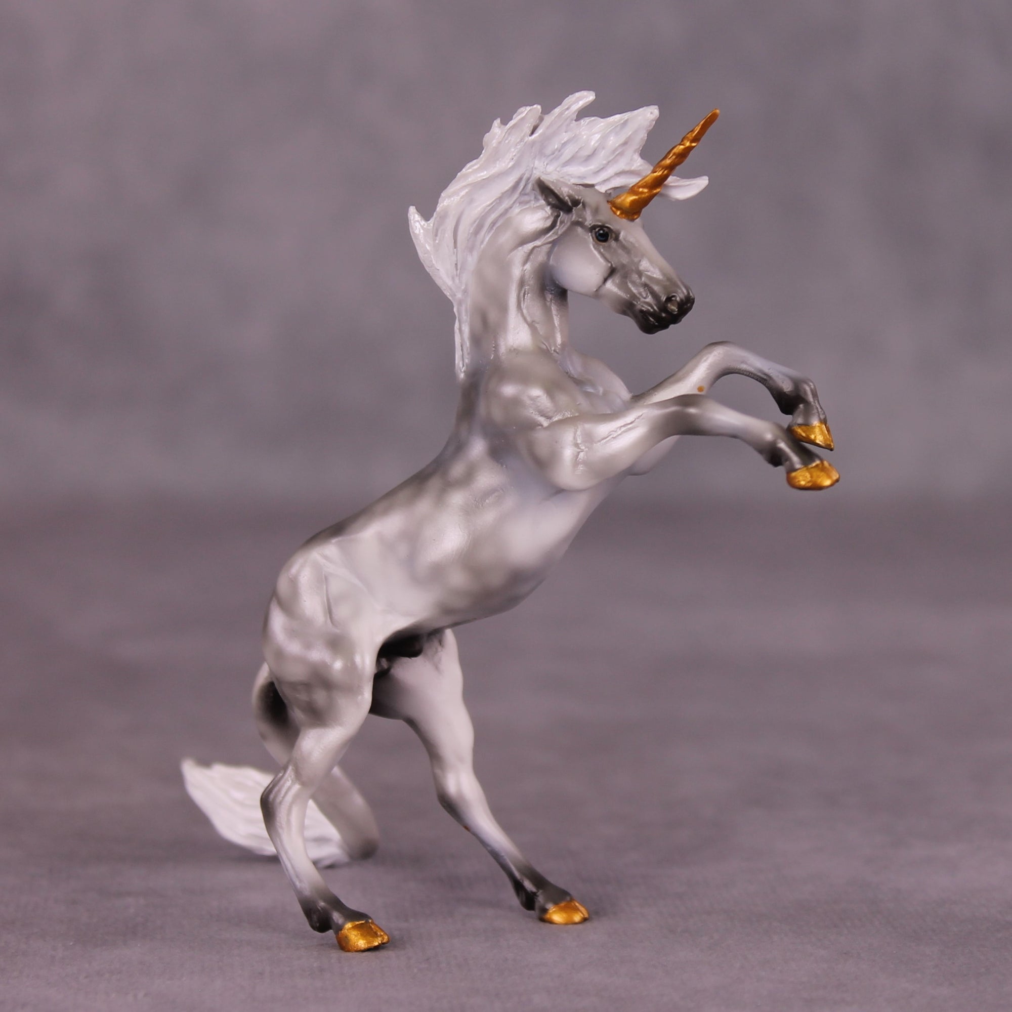 Medieval OOAK EFCM Chip Rearing Horse By Kristen Cermele July GemStones Series