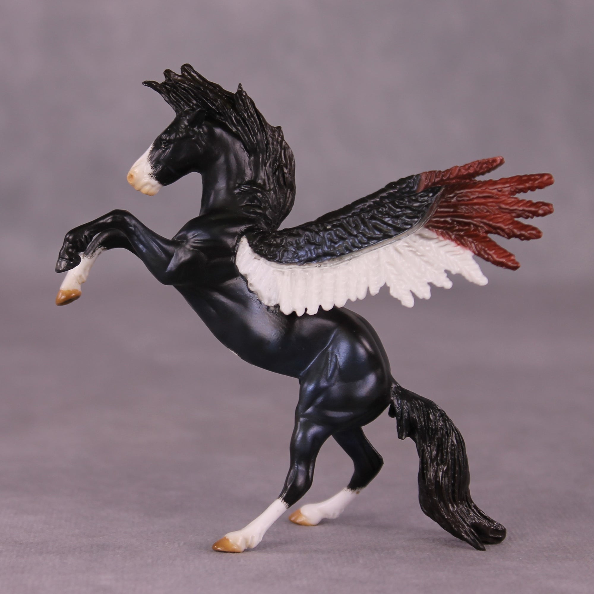 Nevermore OOAK EFCM Chip Rearing Horse By Kristen Cermele July GemStones Series