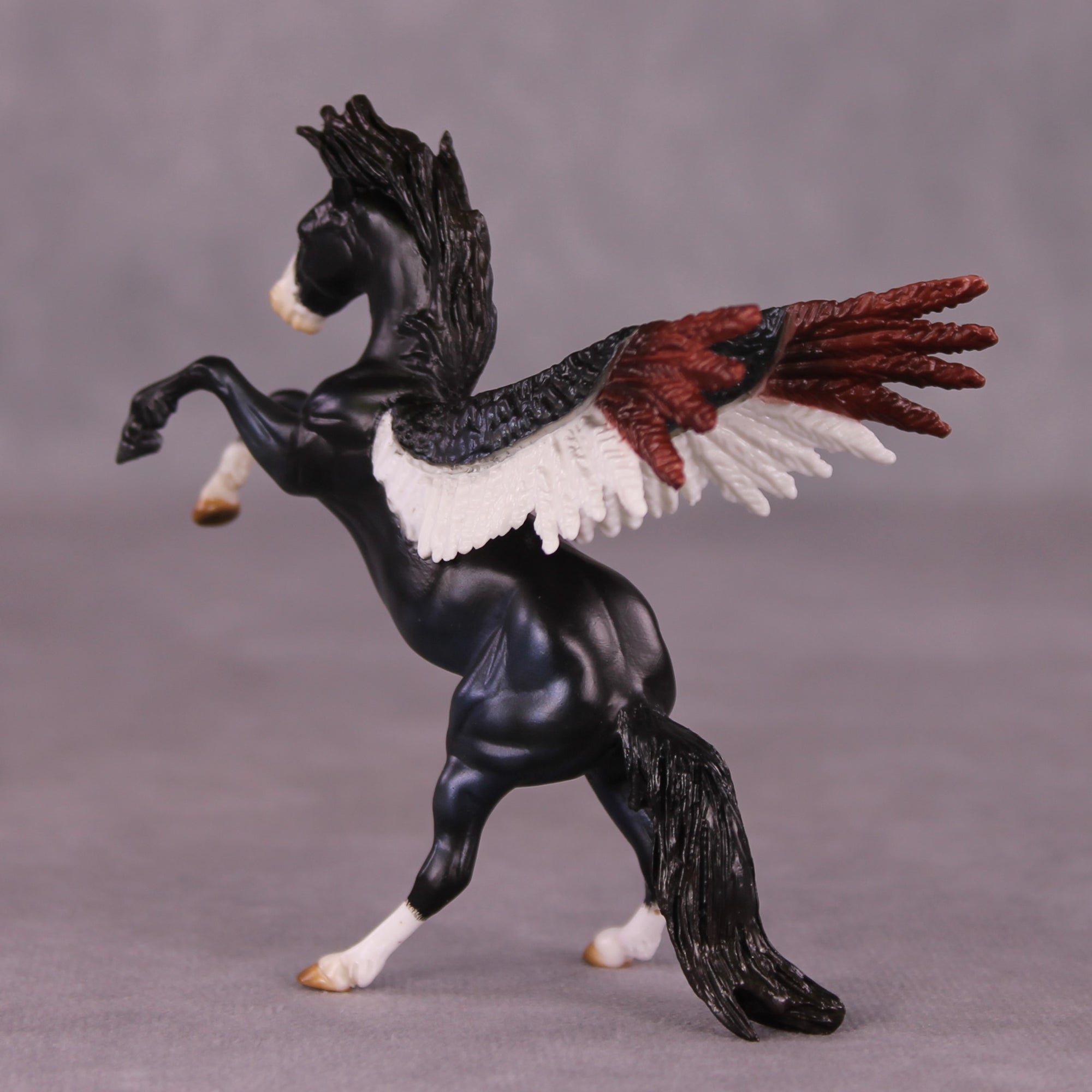 Nevermore OOAK EFCM Chip Rearing Horse By Kristen Cermele July GemStones Series