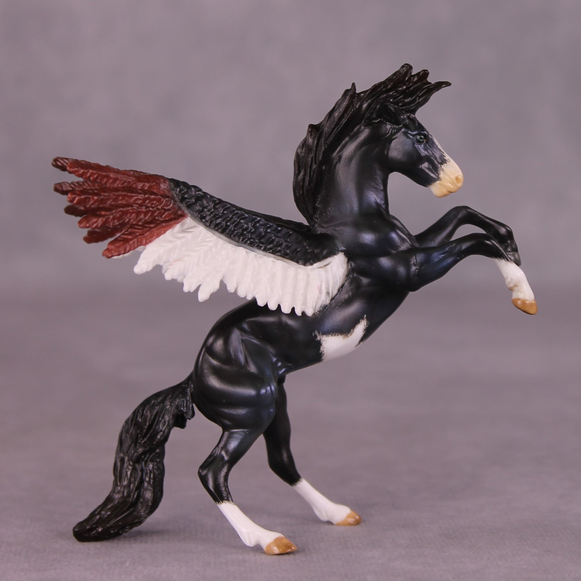 Nevermore OOAK EFCM Chip Rearing Horse By Kristen Cermele July GemStones Series