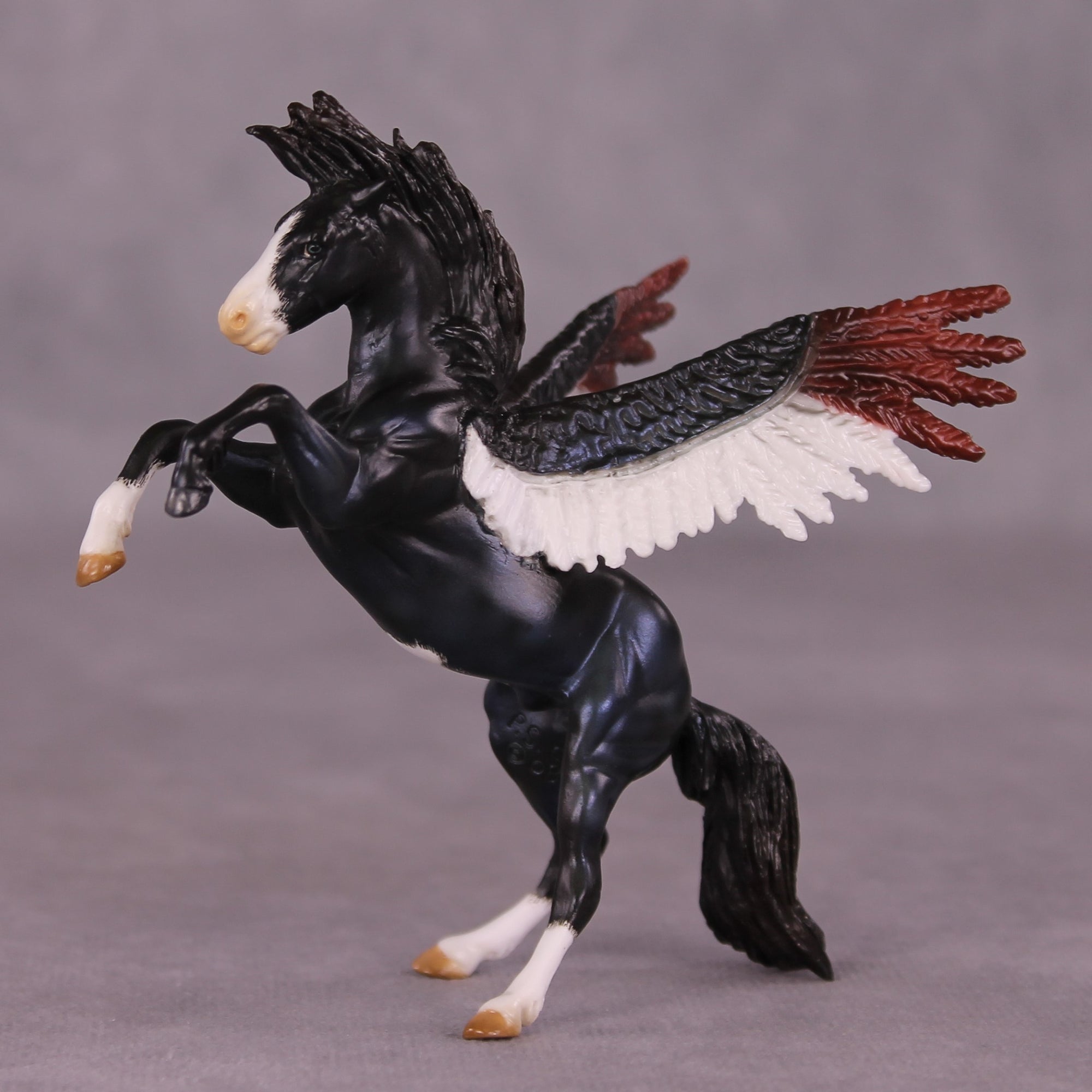 Nevermore OOAK EFCM Chip Rearing Horse By Kristen Cermele July GemStones Series