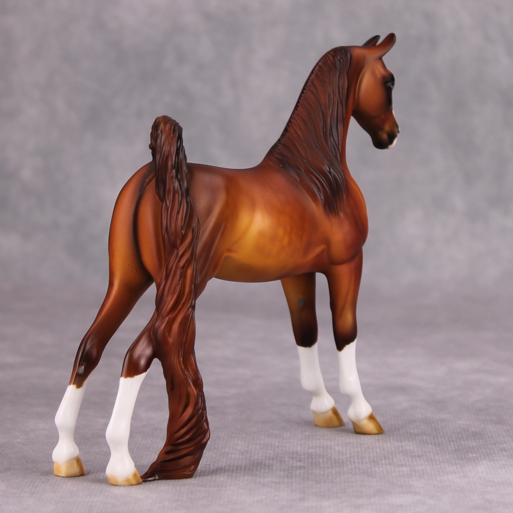 On Fire OOAK Dappled Chestnut Pebble Saddlebred By Julie Keim MM24