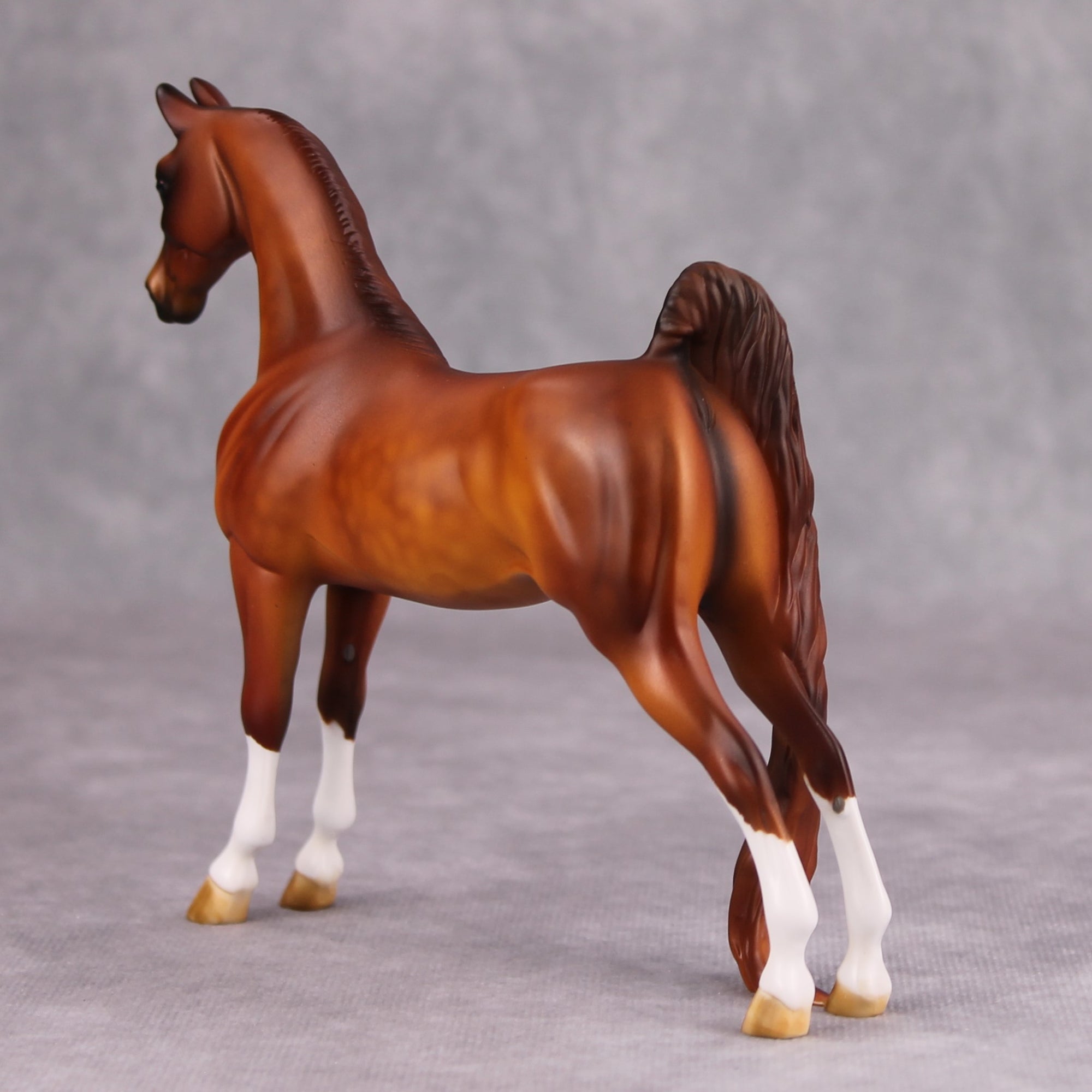 On Fire OOAK Dappled Chestnut Pebble Saddlebred By Julie Keim MM24