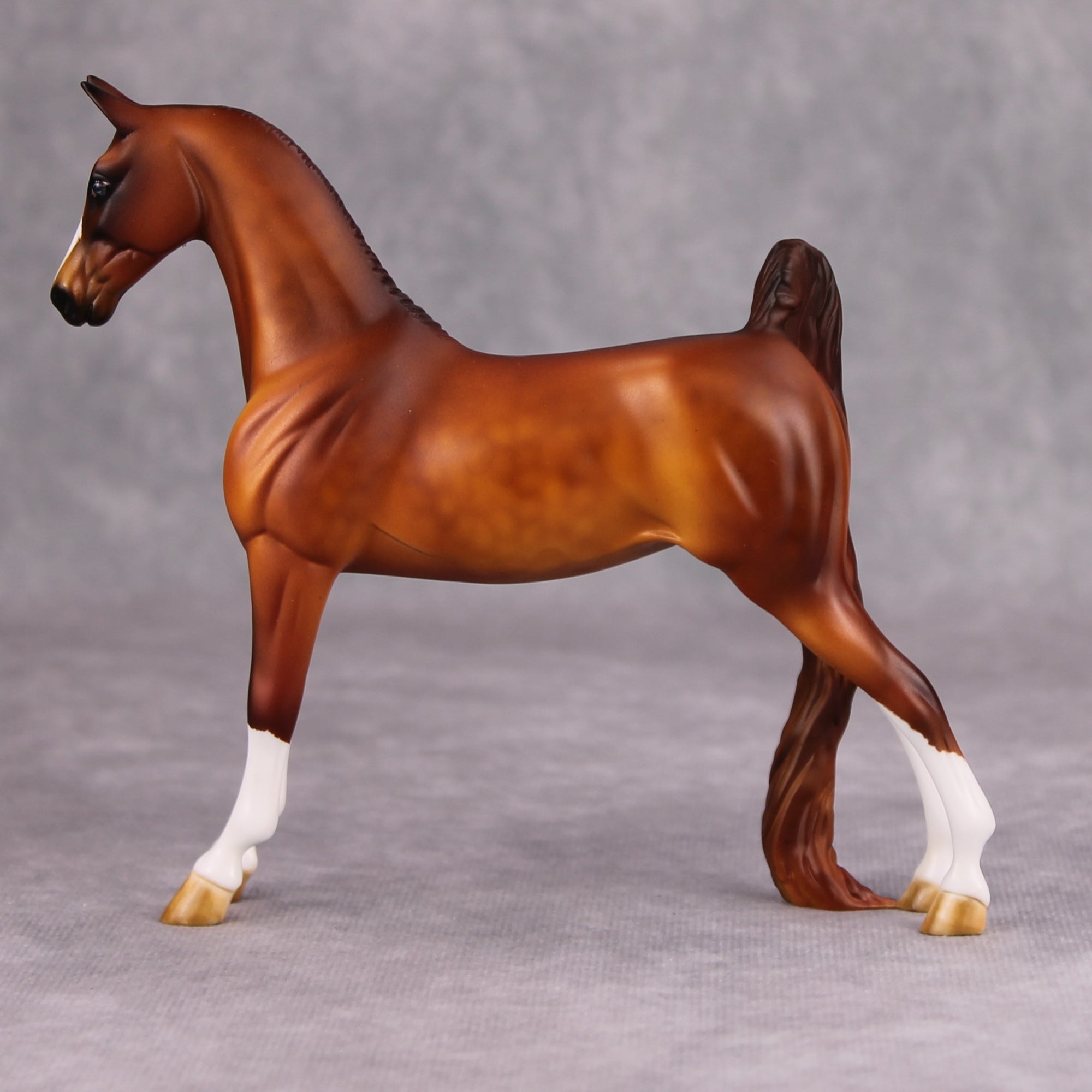 On Fire OOAK Dappled Chestnut Pebble Saddlebred By Julie Keim MM24