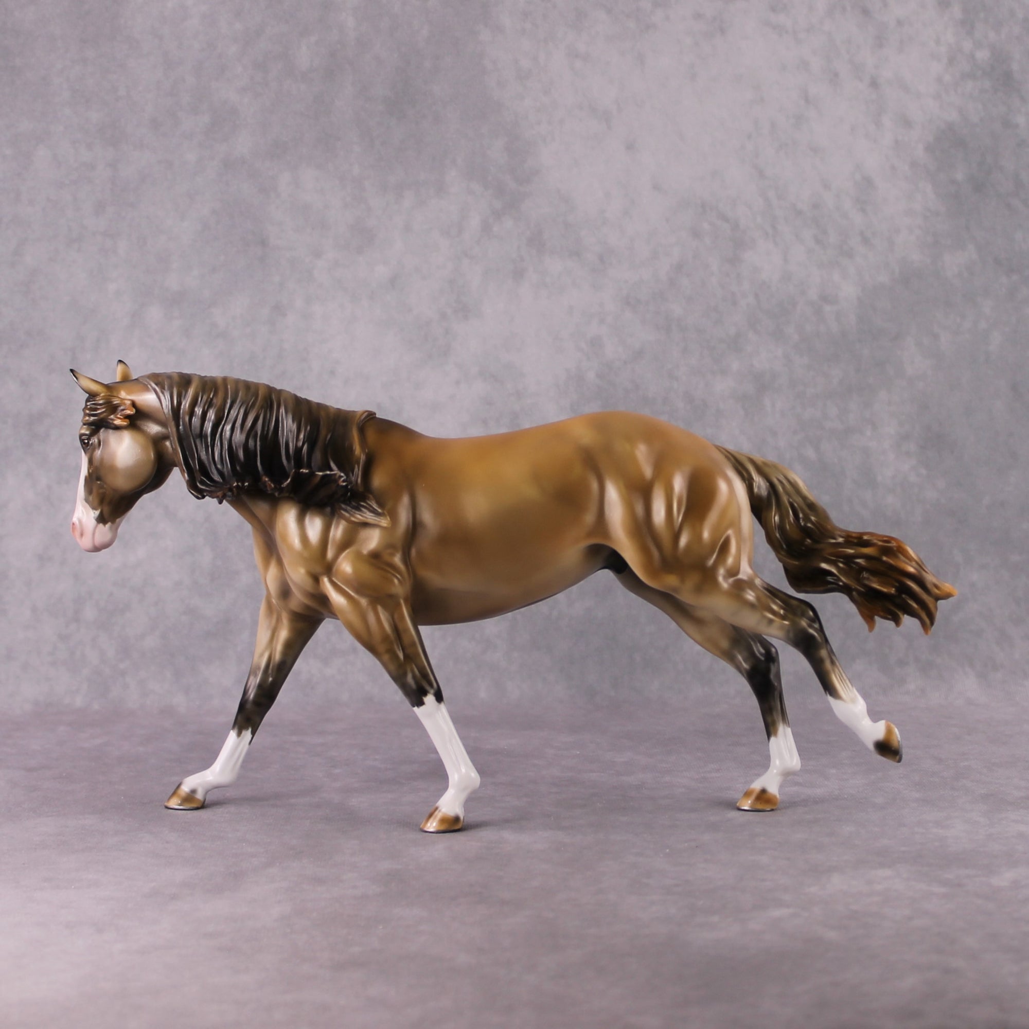 "First Time Dun" OOAK Stone Horses - Dun Remington by Mindy Berg Best Offer 02/18/2025