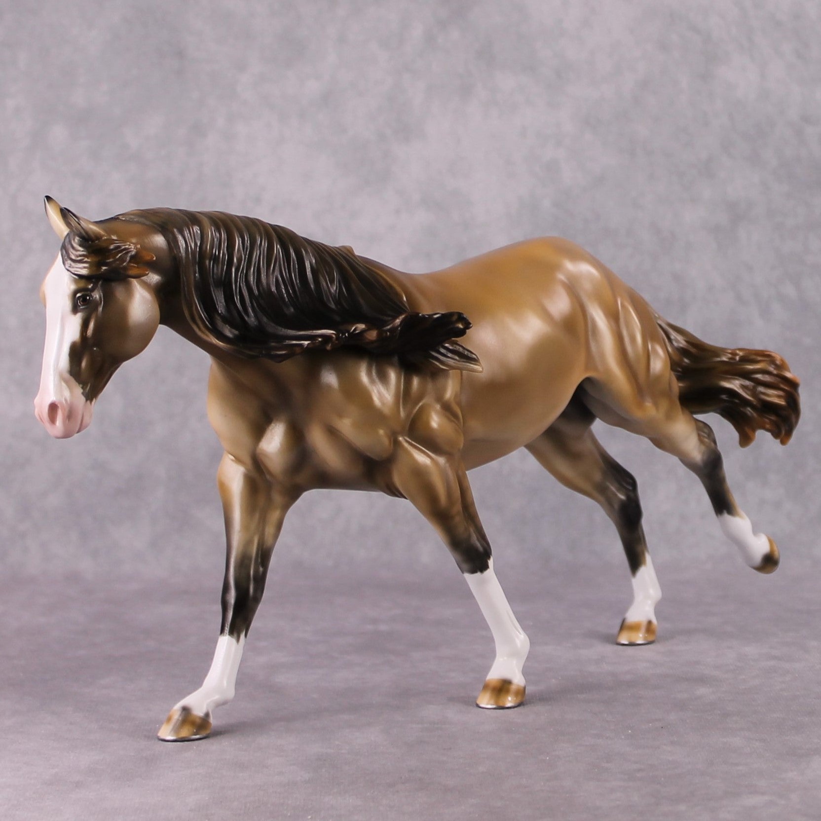 "First Time Dun" OOAK Stone Horses - Dun Remington by Mindy Berg Best Offer 02/18/2025