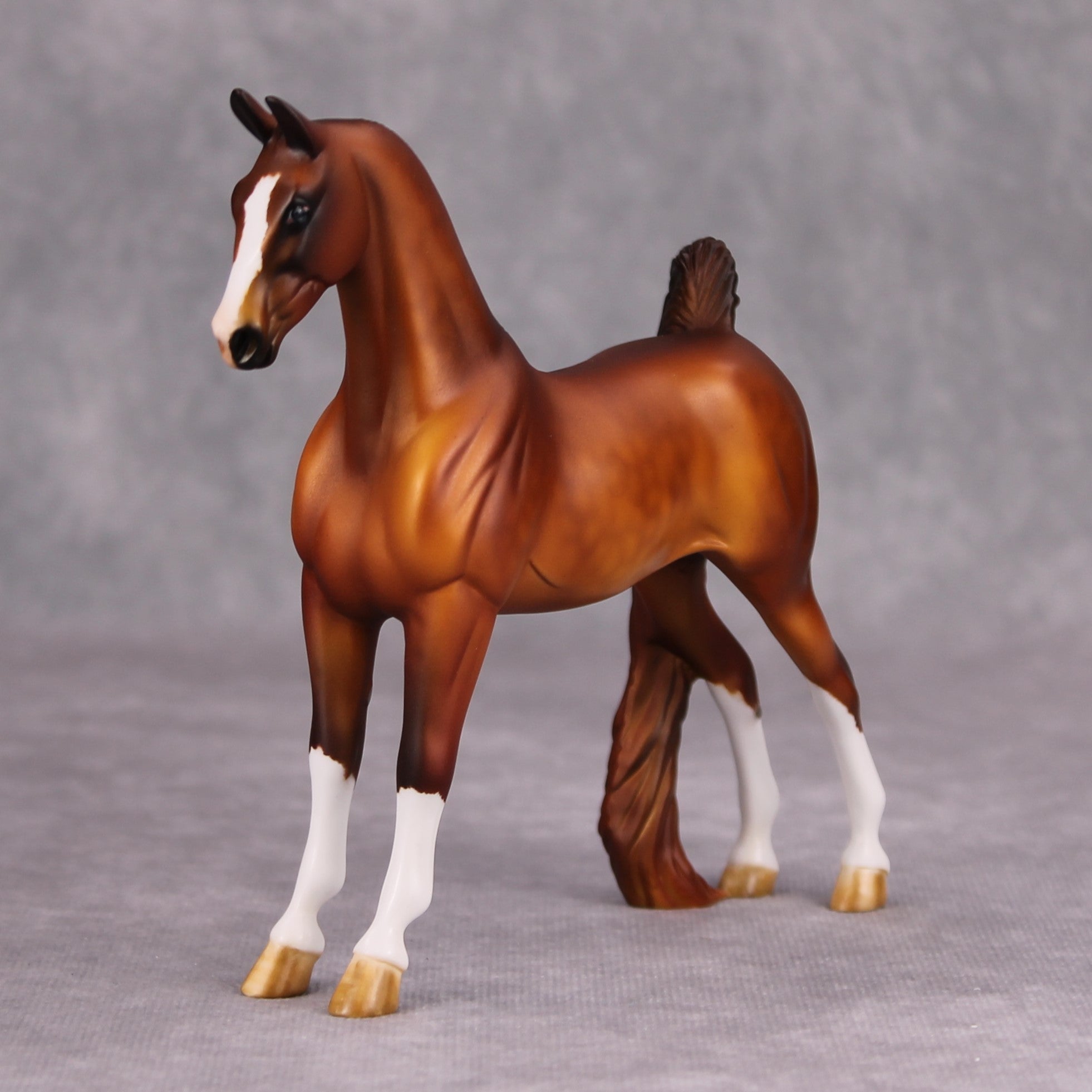 On Fire OOAK Dappled Chestnut Pebble Saddlebred By Julie Keim MM24