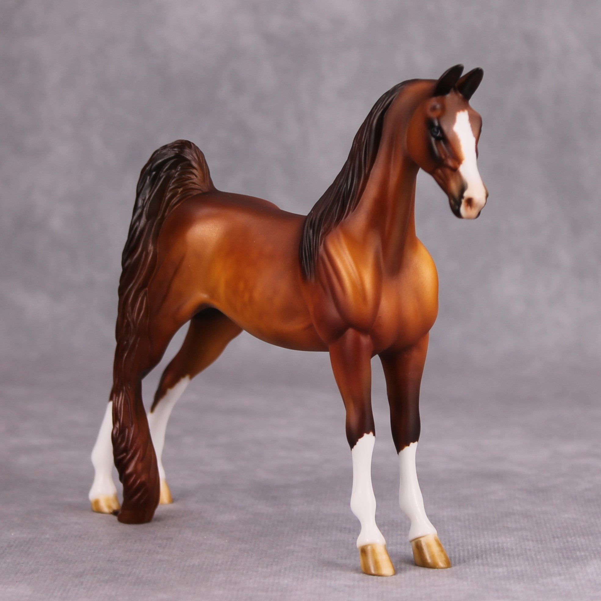 On Fire OOAK Dappled Chestnut Pebble Saddlebred By Julie Keim MM24