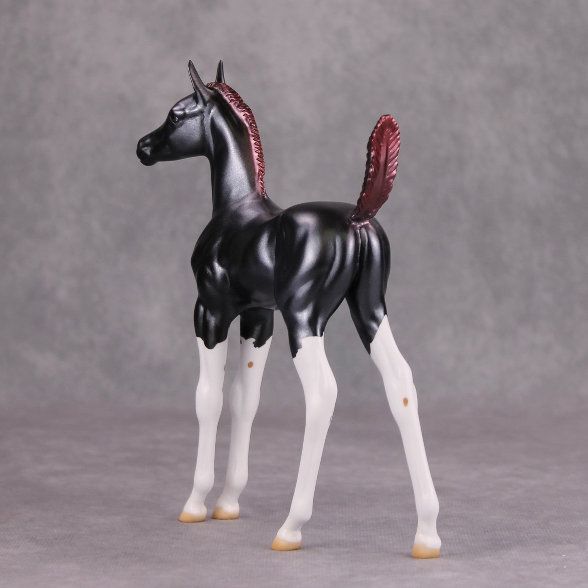 Grape Ice OOAK Shimmery Blue Purple Deco Arab Foal By Jamie Adamson MM24