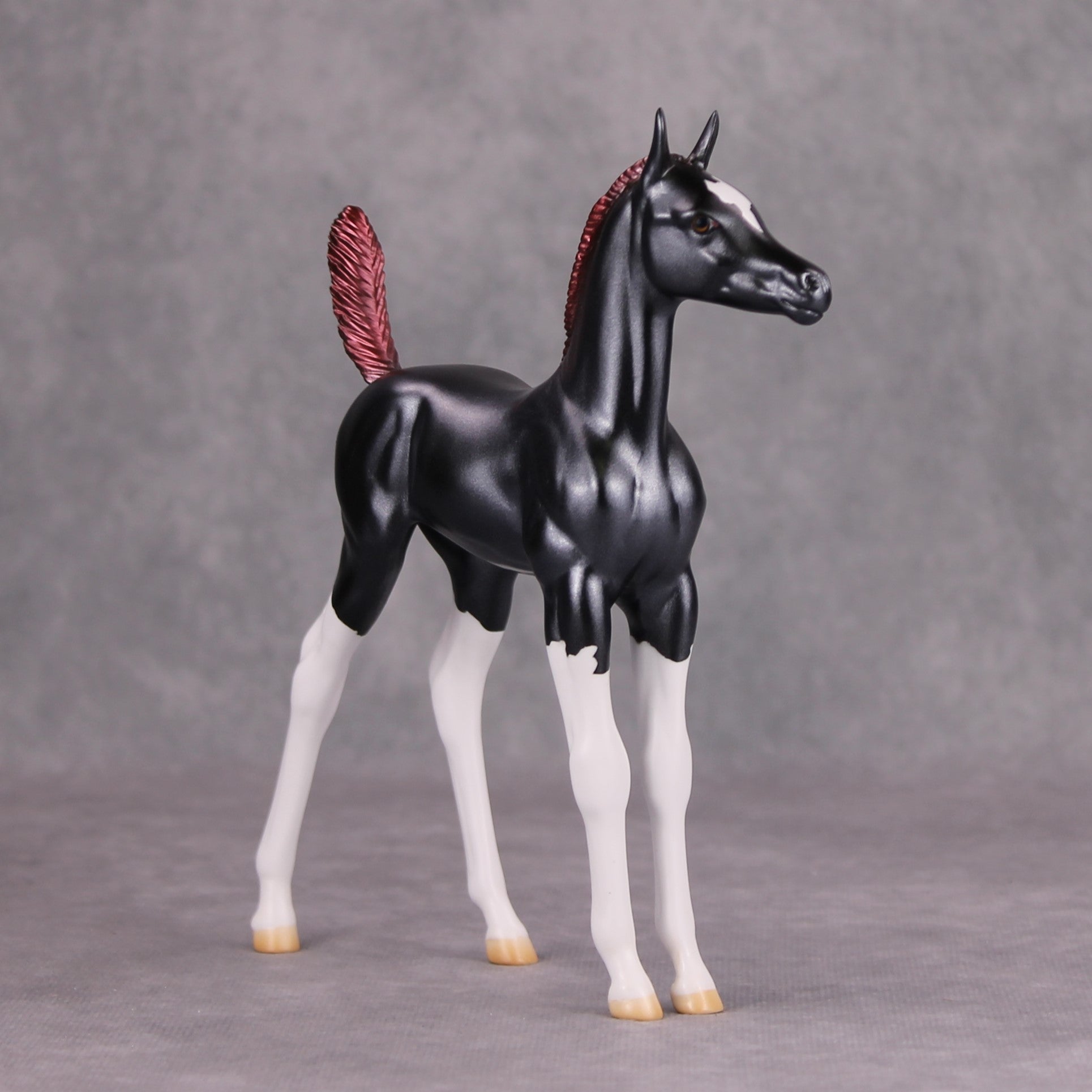 Grape Ice OOAK Shimmery Blue Purple Deco Arab Foal By Jamie Adamson MM24