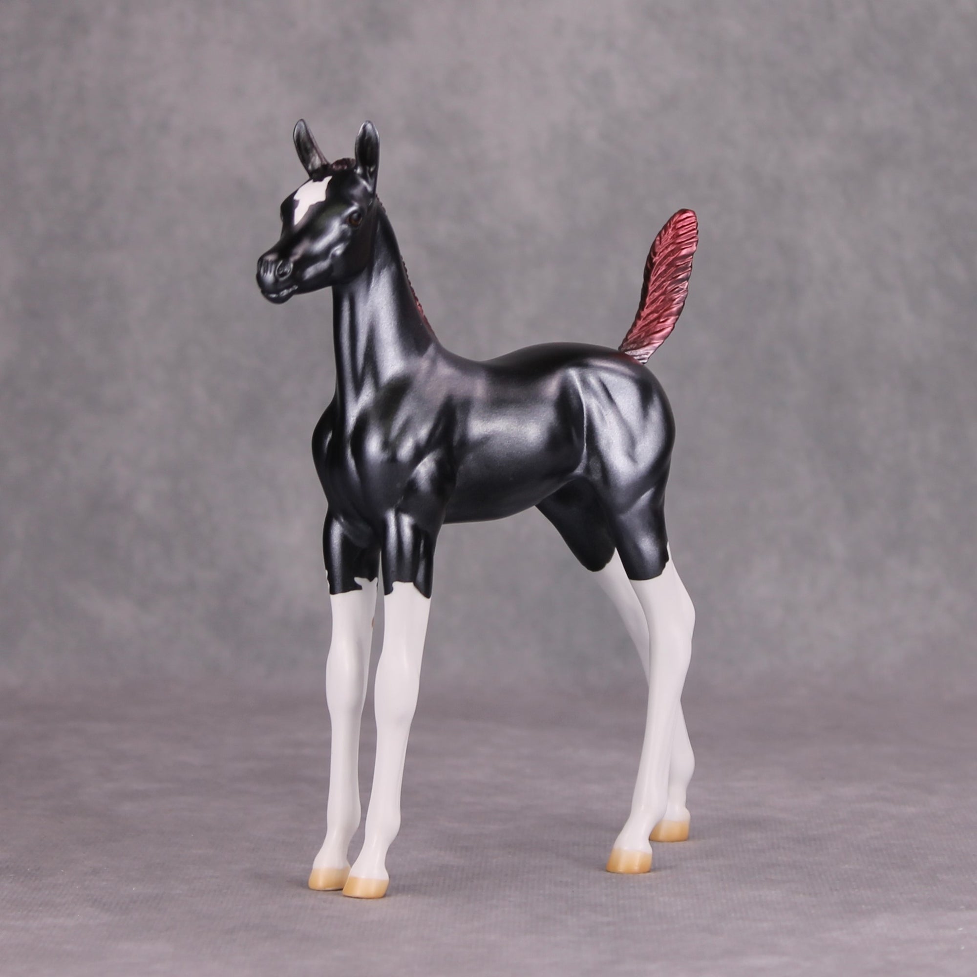 Grape Ice OOAK Shimmery Blue Purple Deco Arab Foal By Jamie Adamson MM24