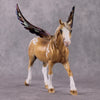 &quot;Allspice&quot; OOAK Deco Dappled Golden Palomino Appaloosa Winged Pebble Draft By Guest Artist Mindy Berg