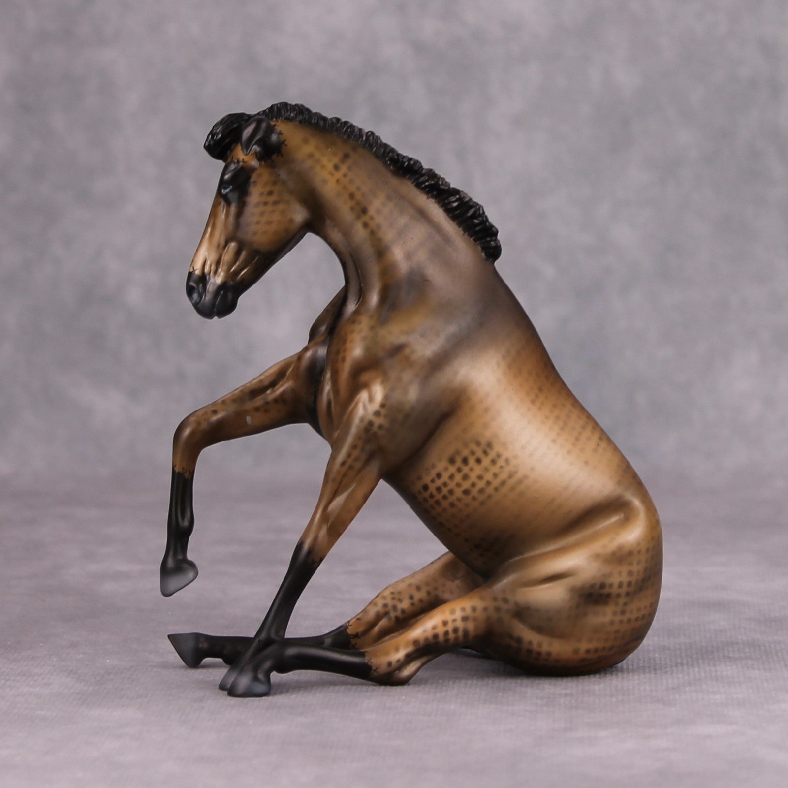 Forgotten OOAK Custom Deco Sitting Pebble Mule By Julie Keim MM24 MHP Auction