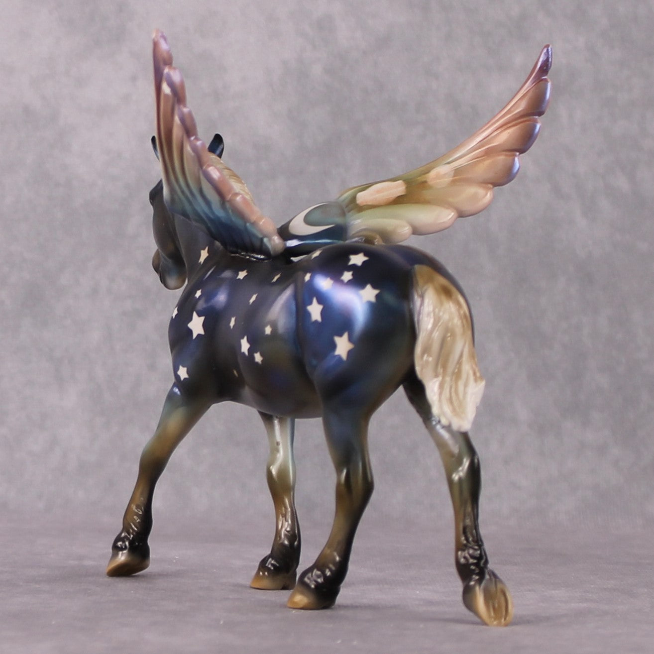 &quot;Baharat&quot; OOAK Night Sky Deco Winged Pebble Draft By Guest Artist Mindy Berg