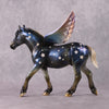 &quot;Baharat&quot; OOAK Night Sky Deco Winged Pebble Draft By Guest Artist Mindy Berg