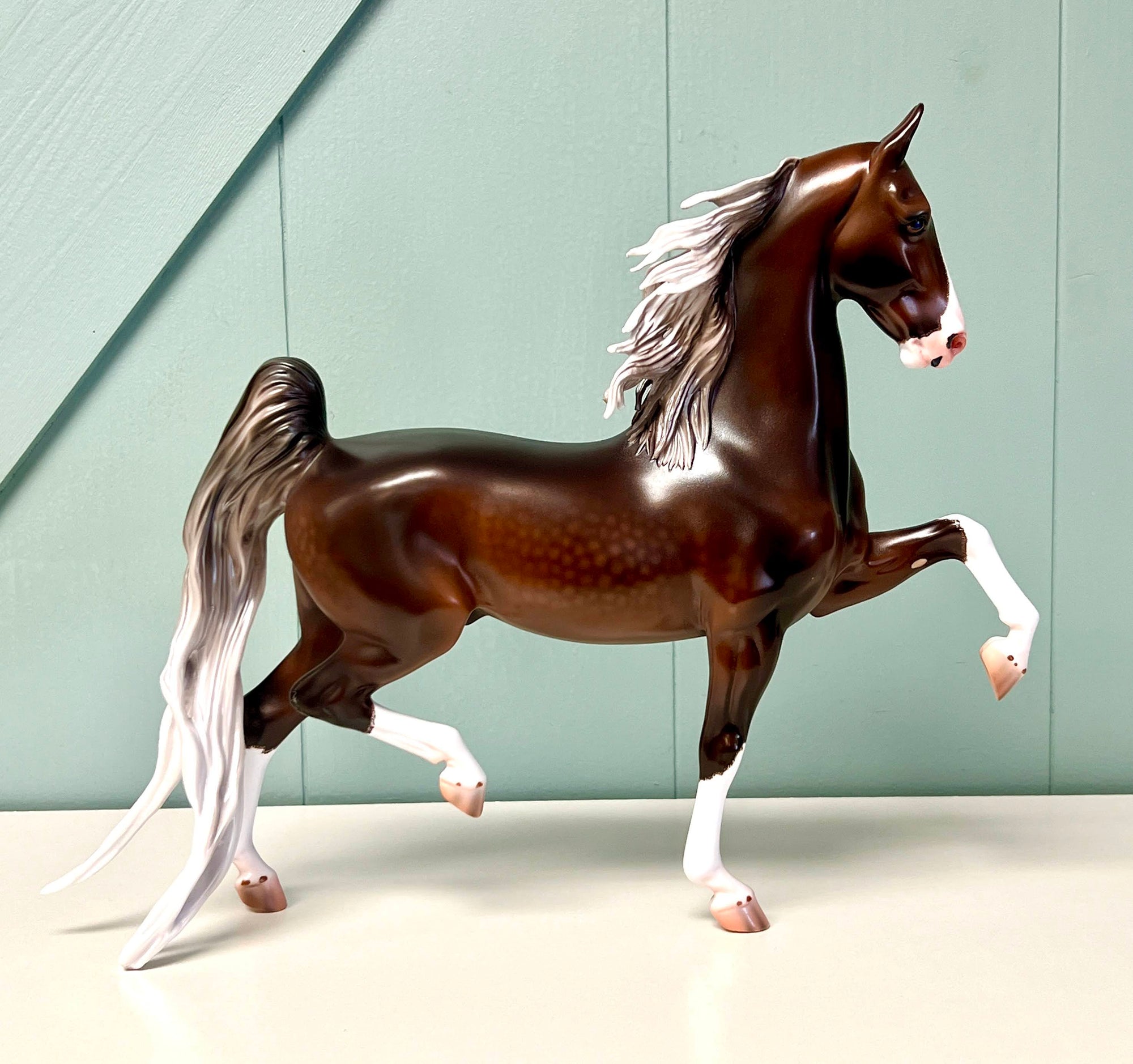 Java OOAK Dappled Liver Chestnut Custom Saddlebred By Caroline Boydston - Best Offer 5/21/24