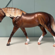 Berkner OOAK Dappled Liver Chestnut Custom Irish Draught By Caroline Boydston - Best Offer 5/21/24