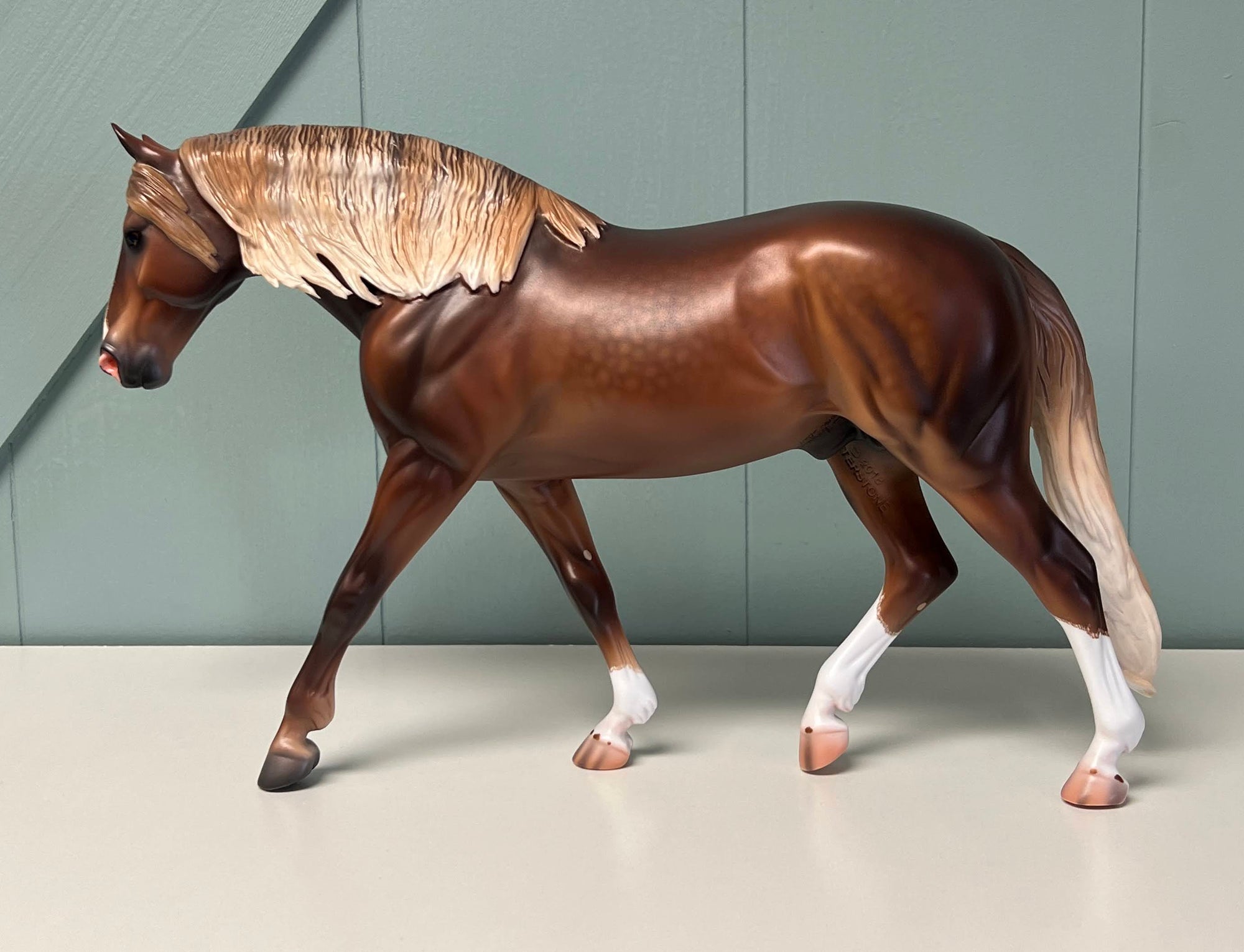 Berkner OOAK Dappled Liver Chestnut Custom Irish Draught By Caroline Boydston - Best Offer 5/21/24