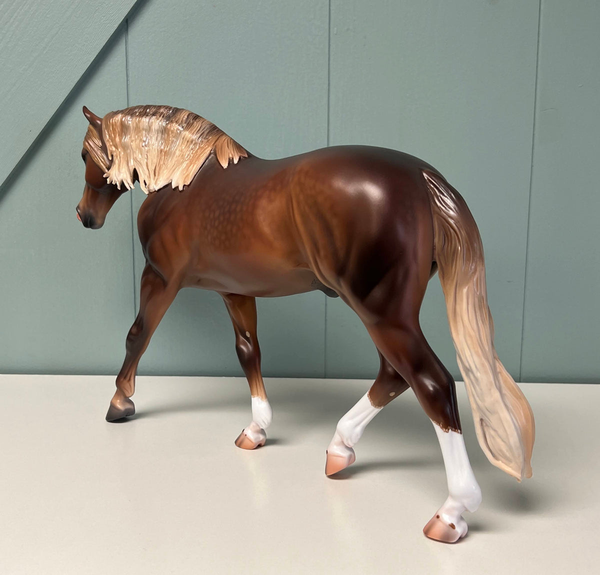 Berkner OOAK Dappled Liver Chestnut Custom Irish Draught By Caroline Boydston - Best Offer 5/21/24