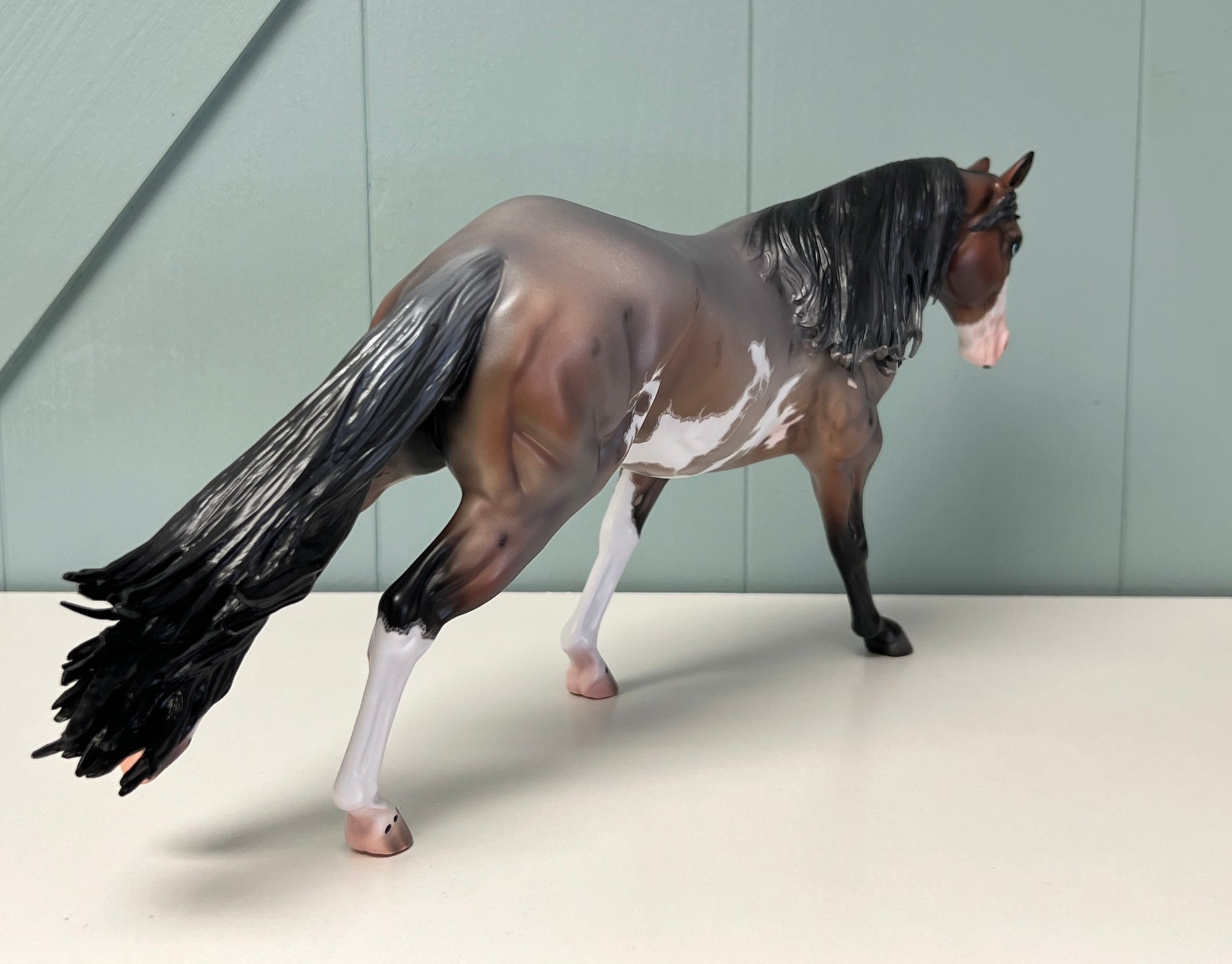 Crete OOAK Bay Roan Custom Running Stock Horse By Caroline Boydston - Best Offer 5/21/24