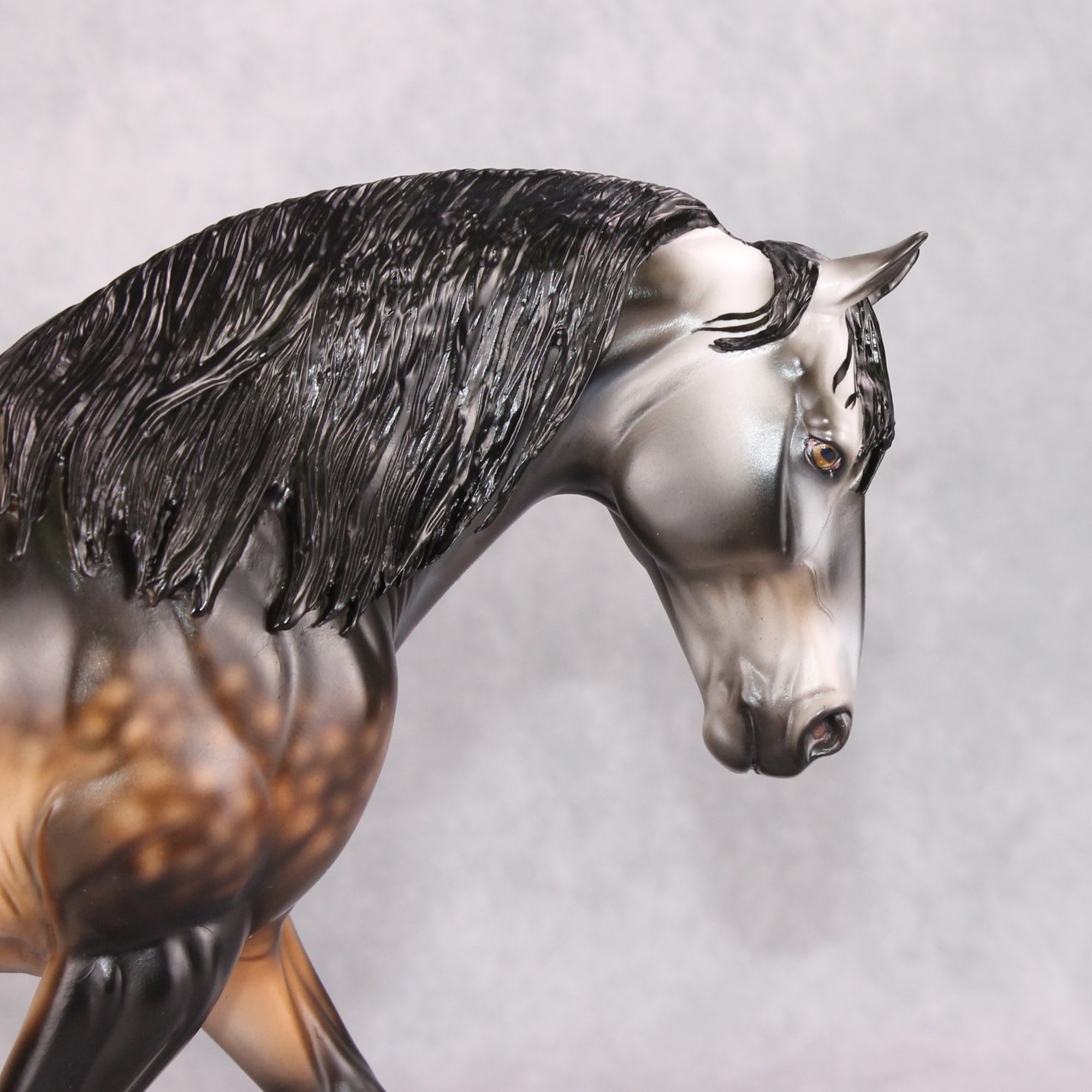 Ademius OOAK Sooty Buckskin Going Grey Custom Irish Draught By Ashley Palmer - Best Offer 10/29/24