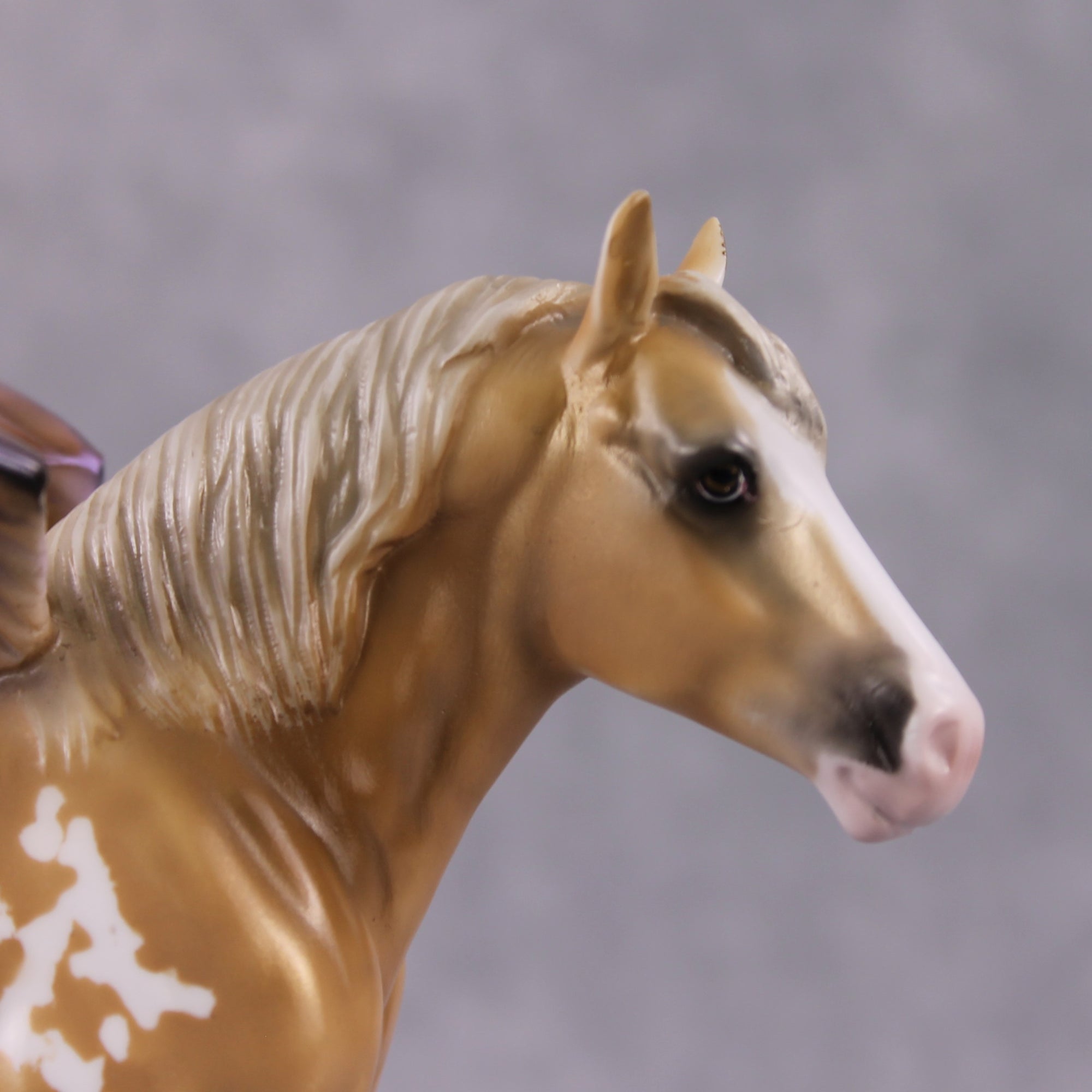 "Allspice" OOAK Deco Dappled Golden Palomino Appaloosa Winged Pebble Draft By Guest Artist Mindy Berg