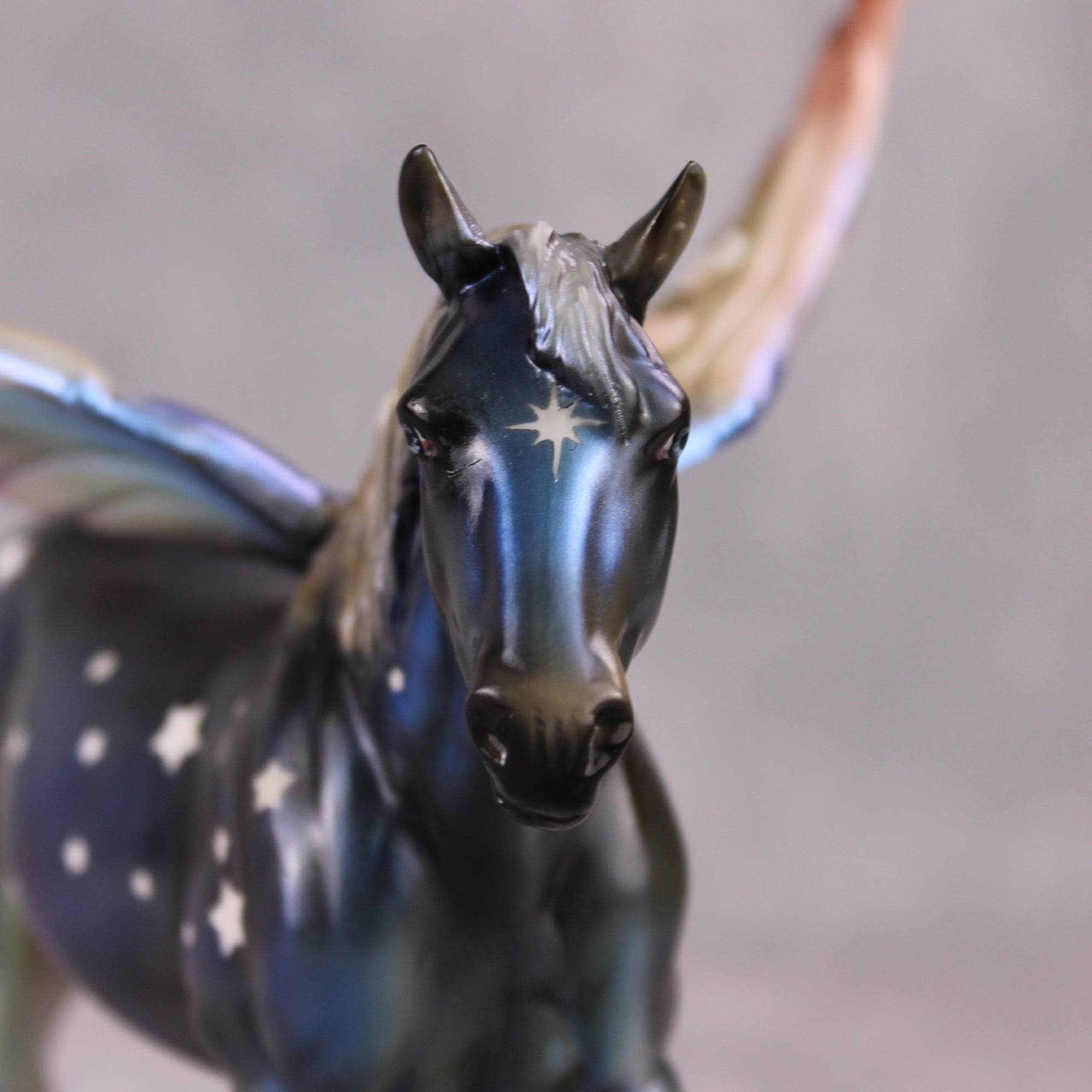 &quot;Baharat&quot; OOAK Night Sky Deco Winged Pebble Draft By Guest Artist Mindy Berg