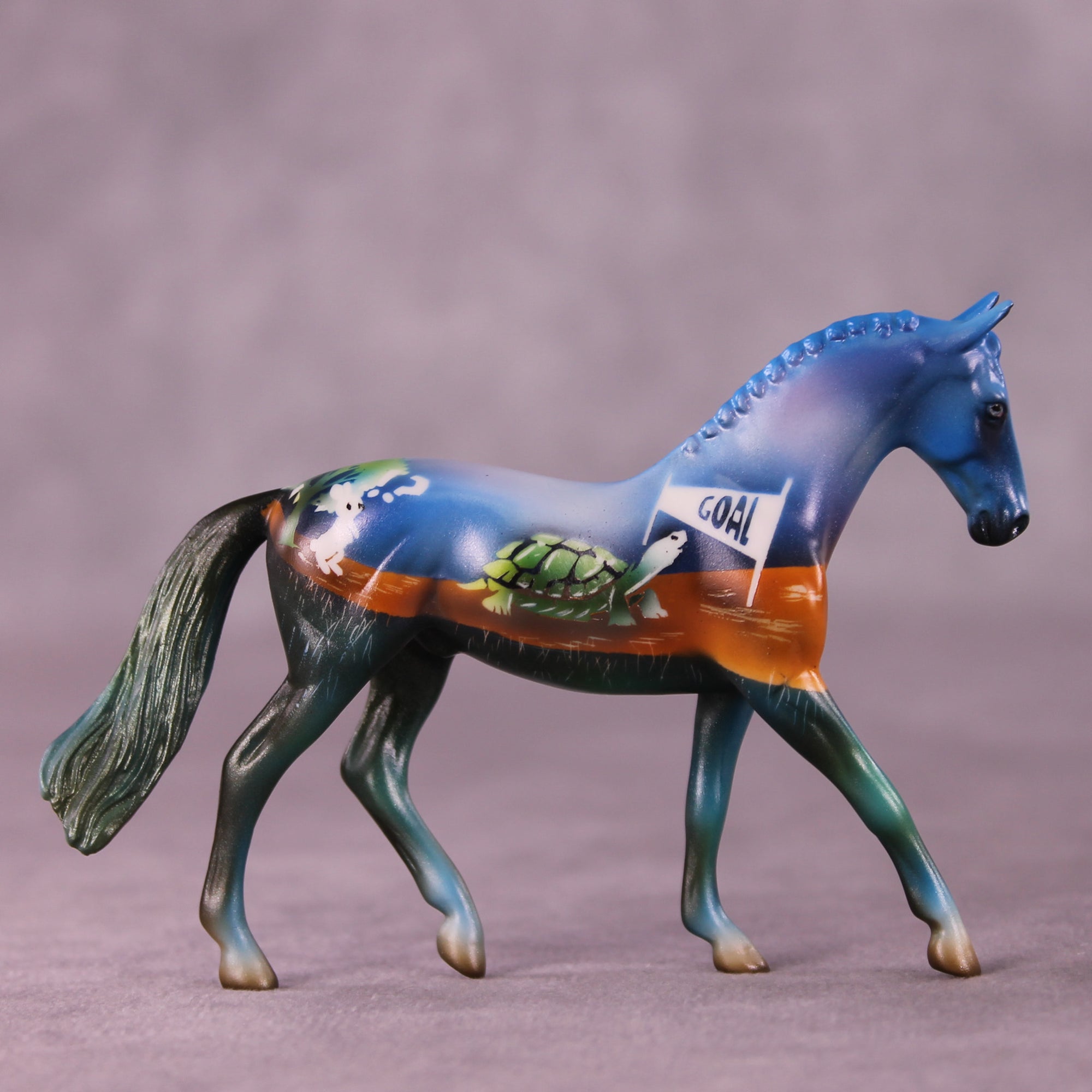 The Tortoise and The Hare OOAK Chip Warmblood by Kike (Enrique) Duarte LHS25