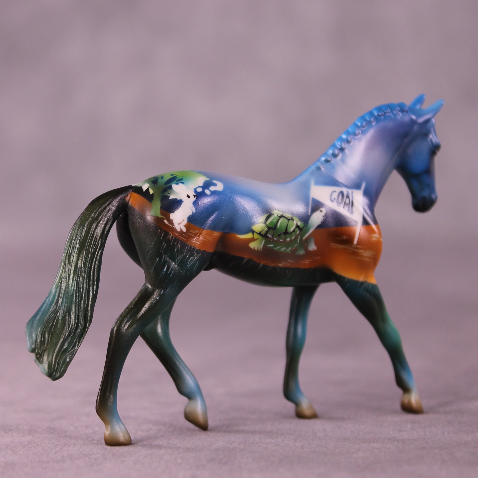 The Tortoise and The Hare OOAK Chip Warmblood by Kike (Enrique) Duarte LHS25