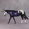 Radioactive OOAK Deco Purple/Green Unicorn Pebble Mule By Kenzie Williamson SS1024