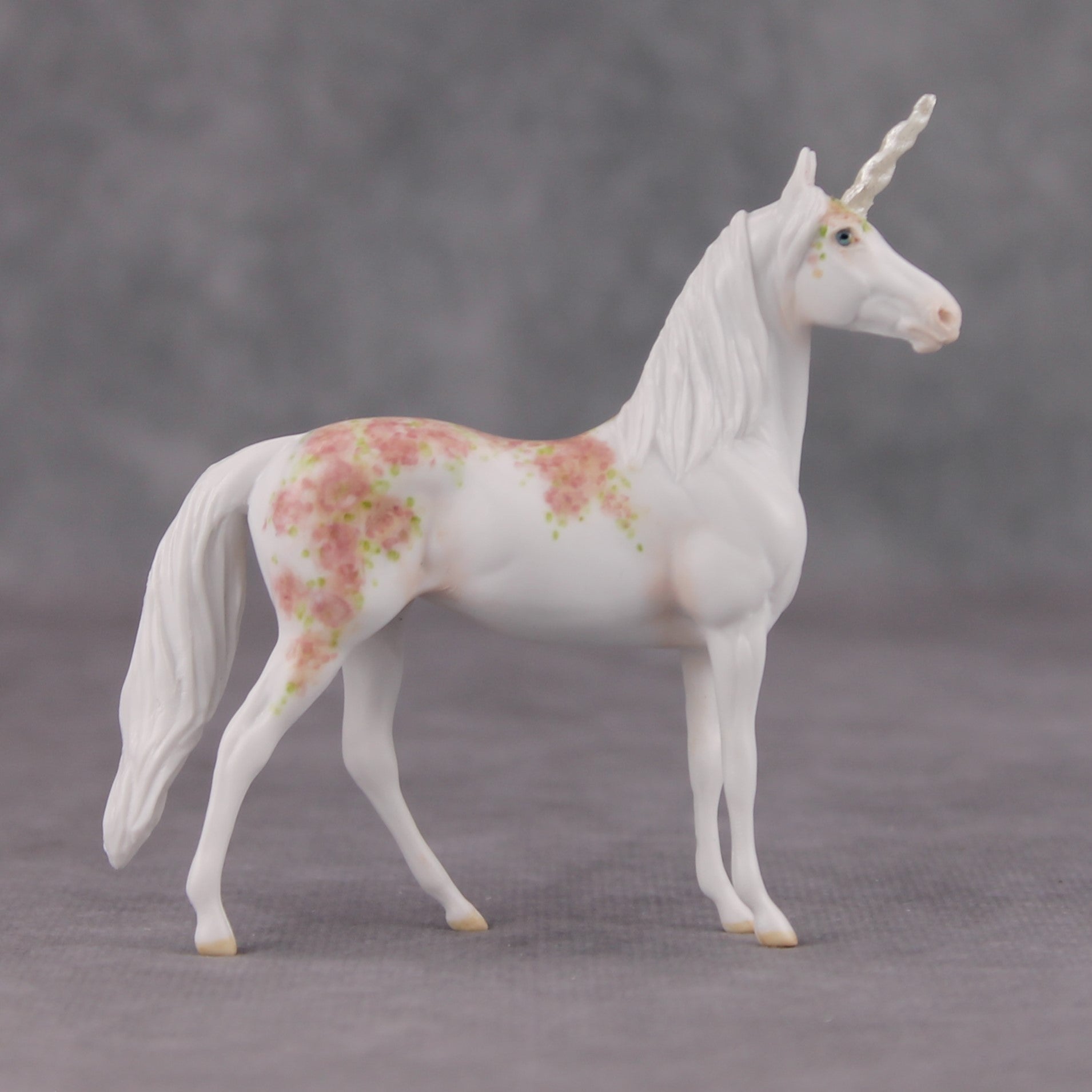 PREVIEW LISTING ONLY Secret Garden OOAK Custom Alabaster Flower Garden Deco Unicorn Morgan Chip By Andrea Thomason MM24 MHP Auction