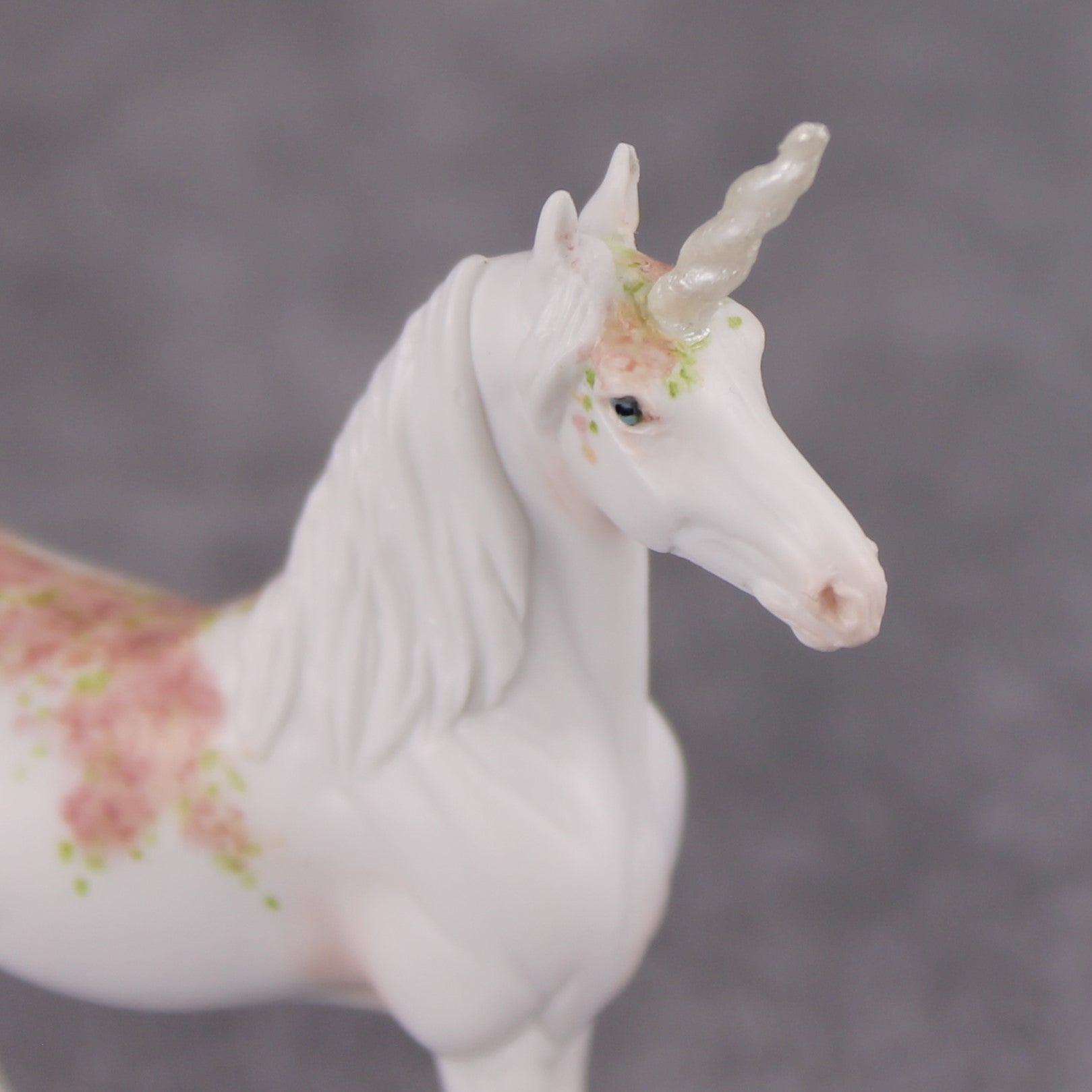 Secret Garden OOAK Custom Alabaster Flower Garden Deco Unicorn Morgan Chip By Andrea Thomason MM24 MHP Auction