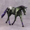 PREVIEW LISTING ONLY Shenanigan OOAK Deco Purple Green Appy Pebble Warmblood By Jamie Adamson MM24