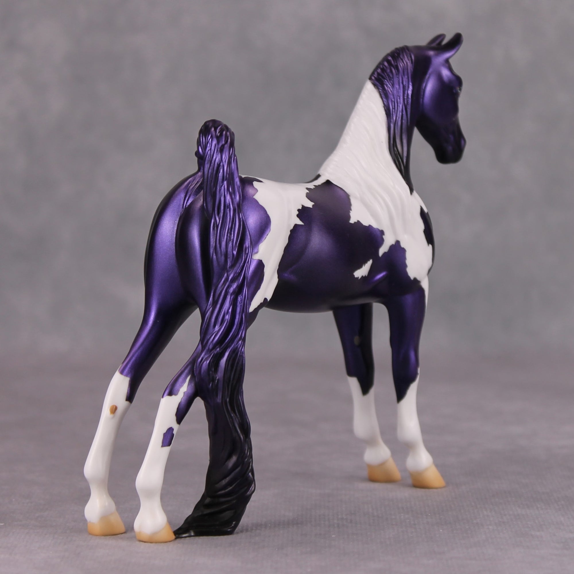 Turn-About OOAK Deco Purple Tobiano Pinto Pebble Saddlebred By Jamie Adamson