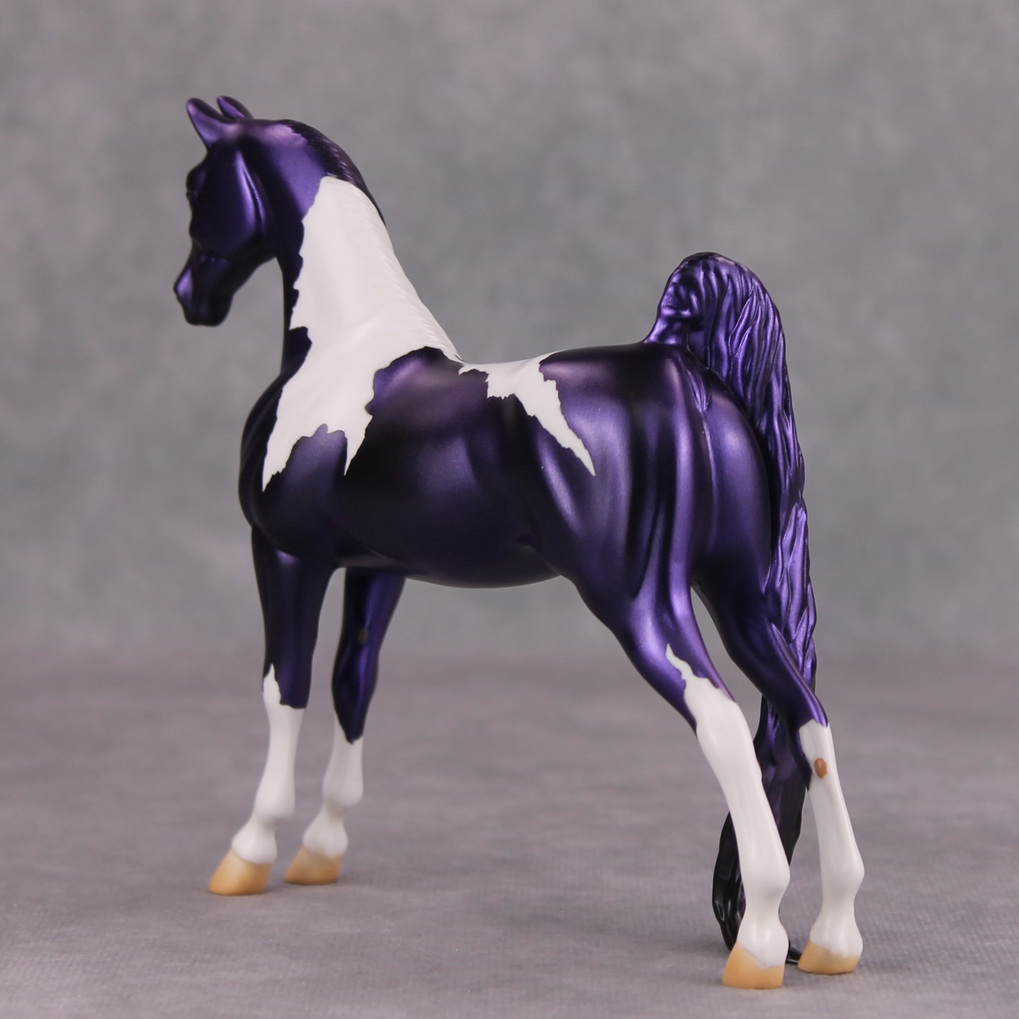 Turn-About OOAK Deco Purple Tobiano Pinto Pebble Saddlebred By Jamie Adamson