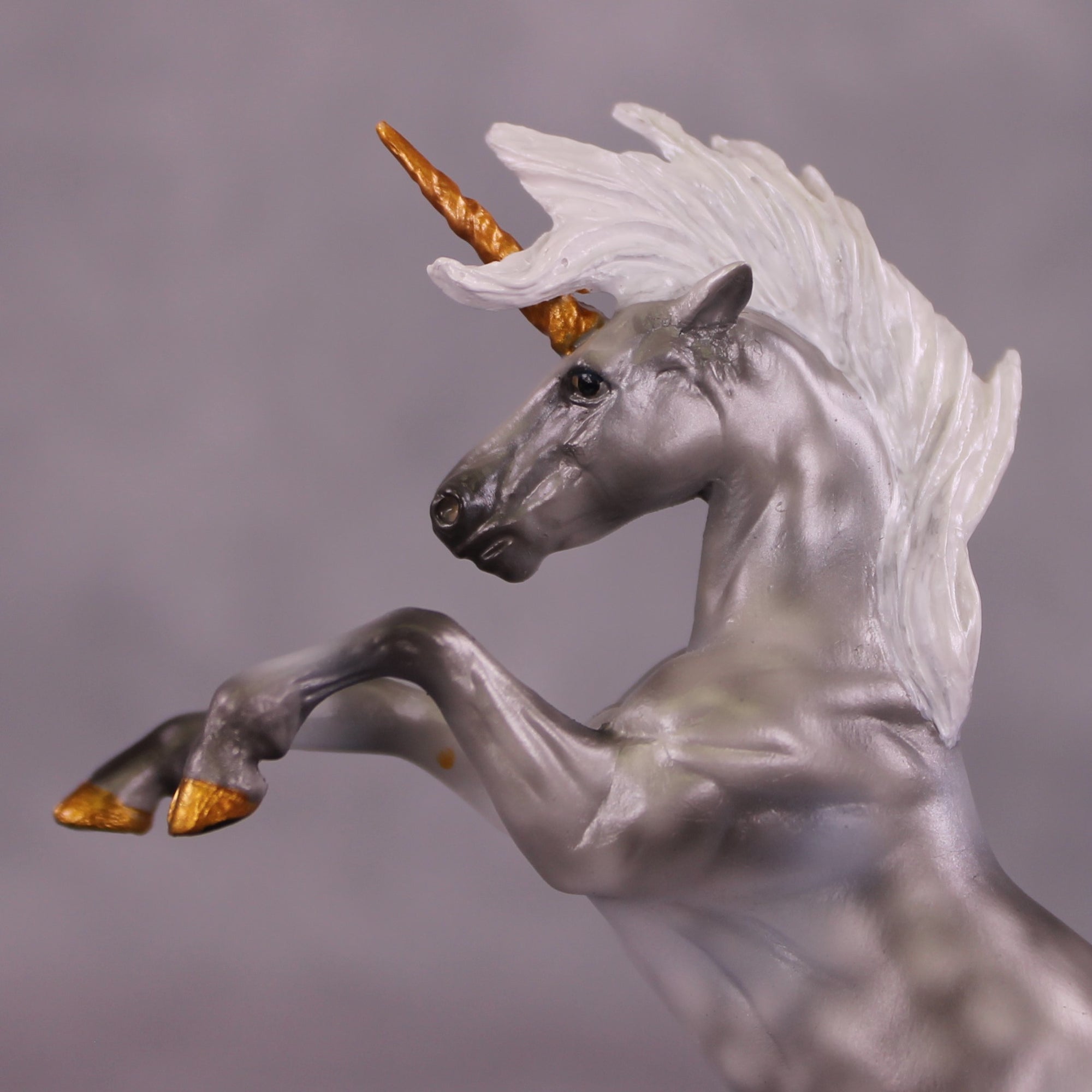 Medieval OOAK EFCM Chip Rearing Horse By Kristen Cermele July GemStones Series