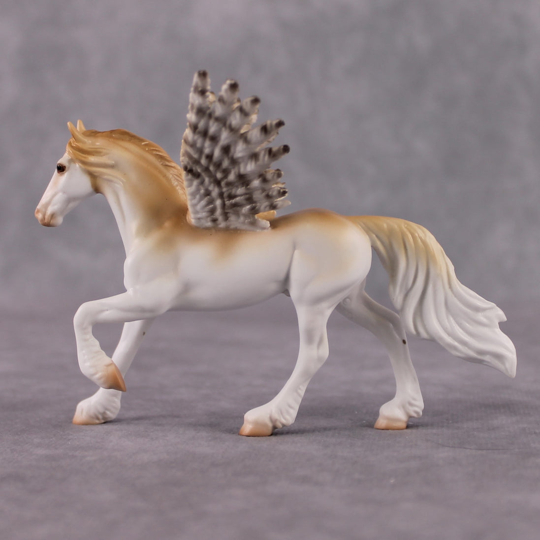 "Lucarin" Secret Surprise Chip Drop: Superb Owl Sunday OOAK Deco Custom Friesian Chip By Ashley Palmer