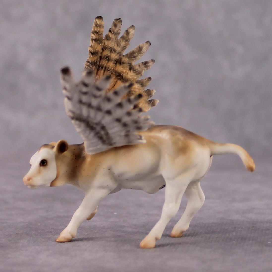 "Tyto" Secret Surprise Chip Drop: Superb Owl Sunday OOAK Deco Custom Cow Chip By Ashley Palmer