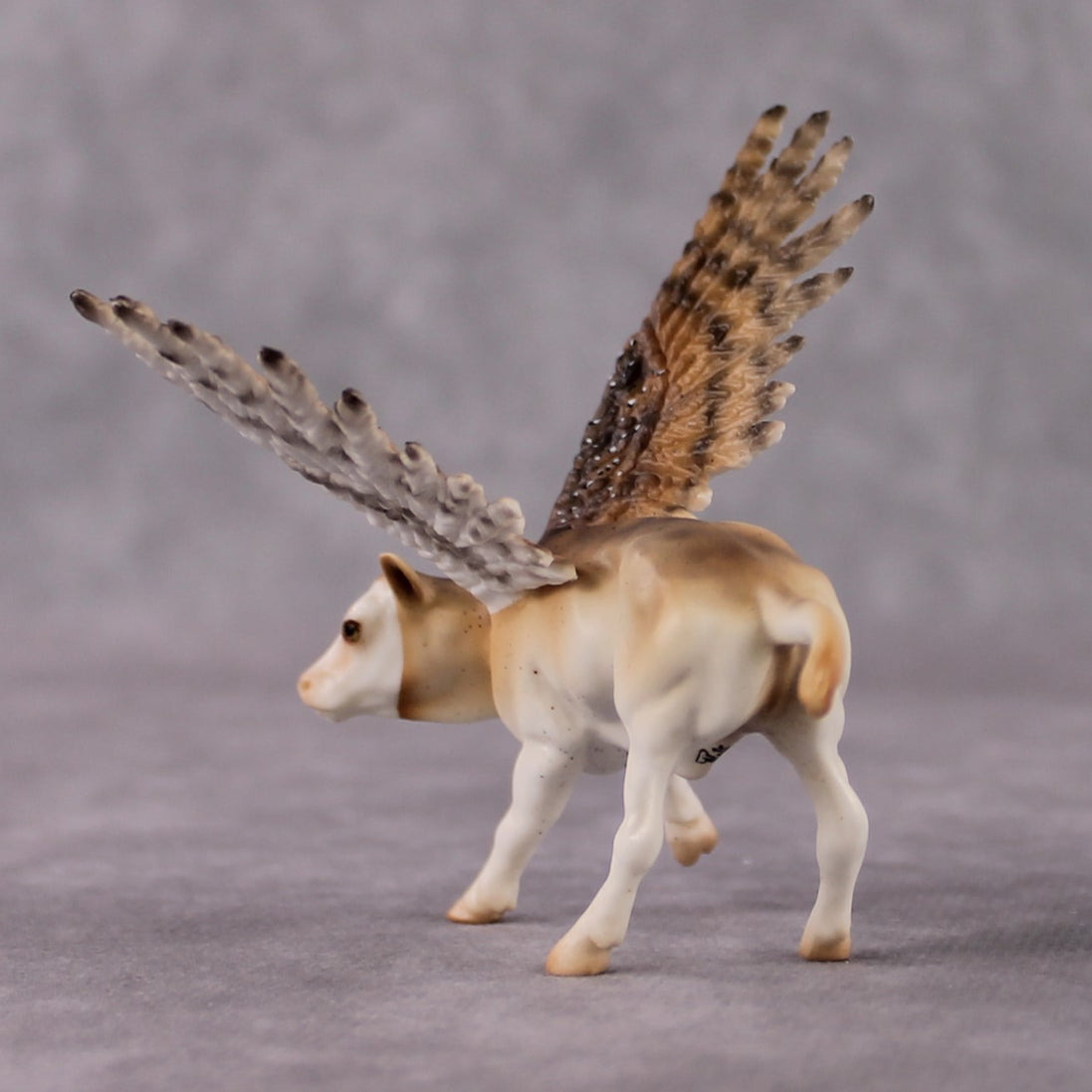 "Tyto" Secret Surprise Chip Drop: Superb Owl Sunday OOAK Deco Custom Cow Chip By Ashley Palmer